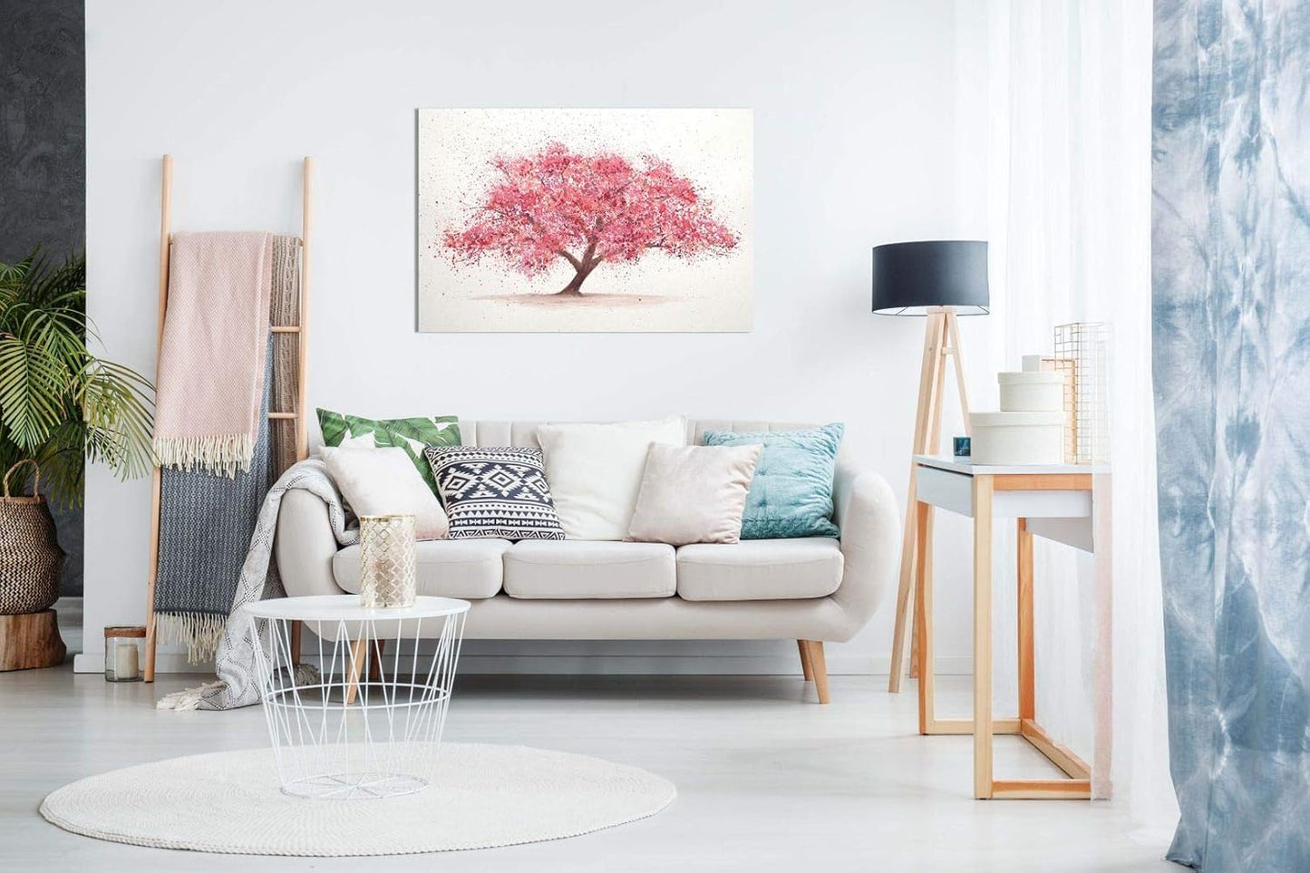 Cherry Tree Blossom Canvas Wall Art Picture Print (12X8In)