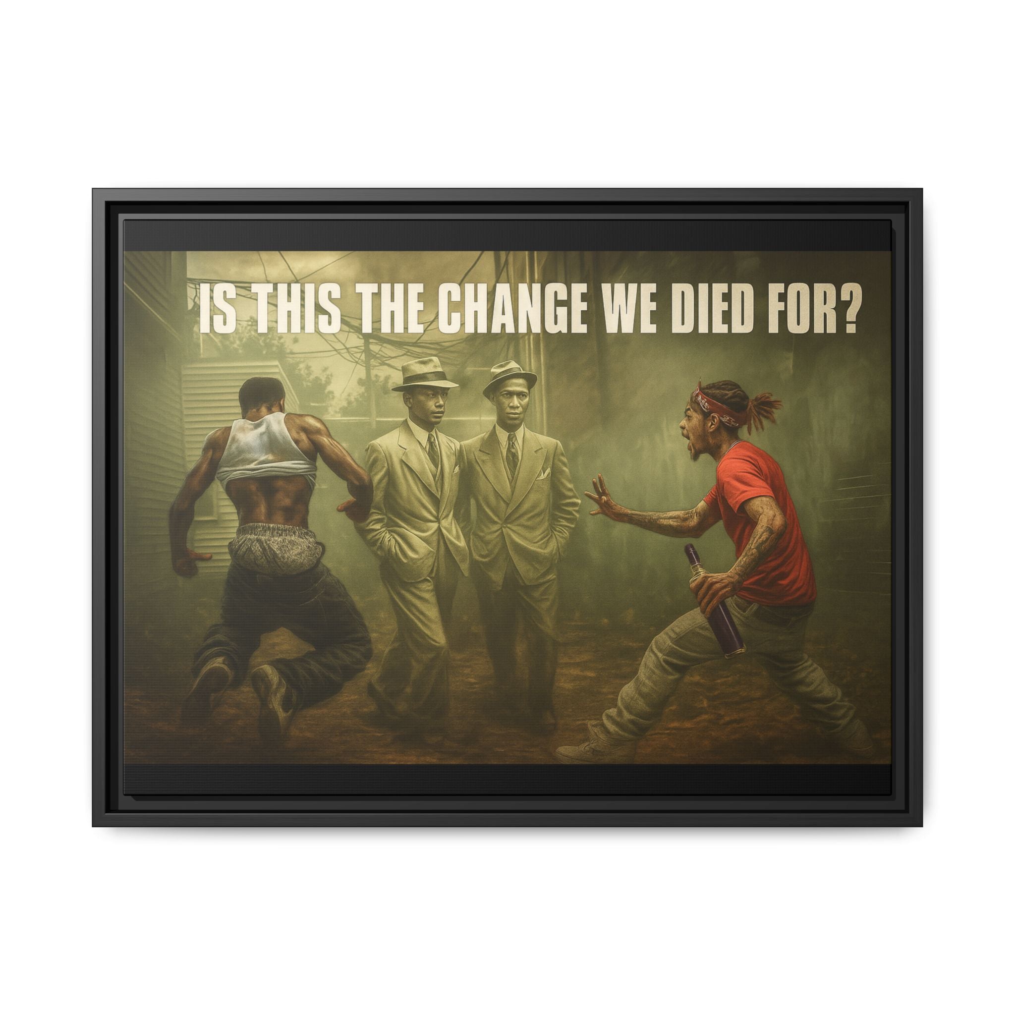 Framed Art Print: 'Is This The Change We Died For?' - Social Commentary Wall Decor, Black History Art, Motivational Home Decor, Gift [...]