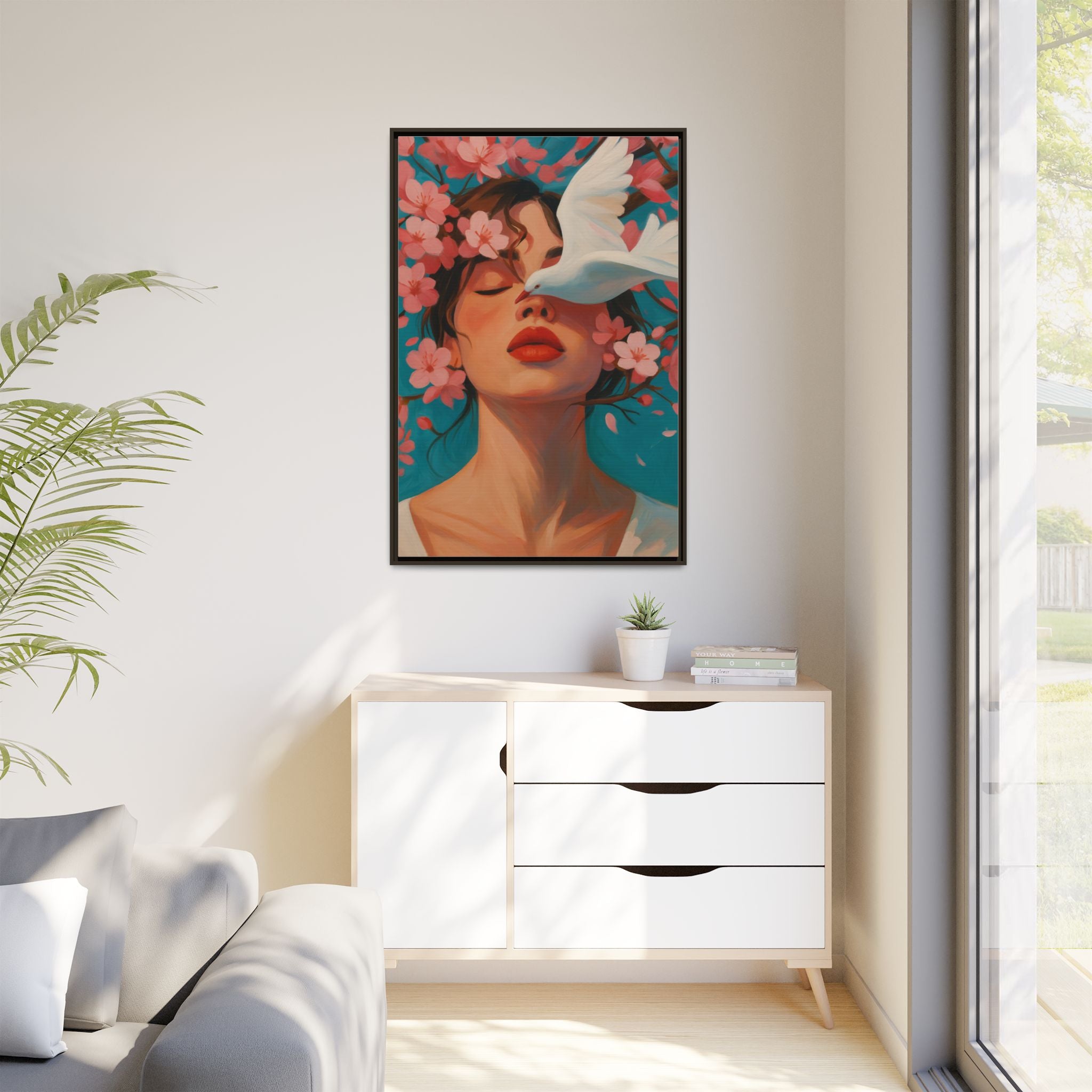 Pink Floral Serenity Dove