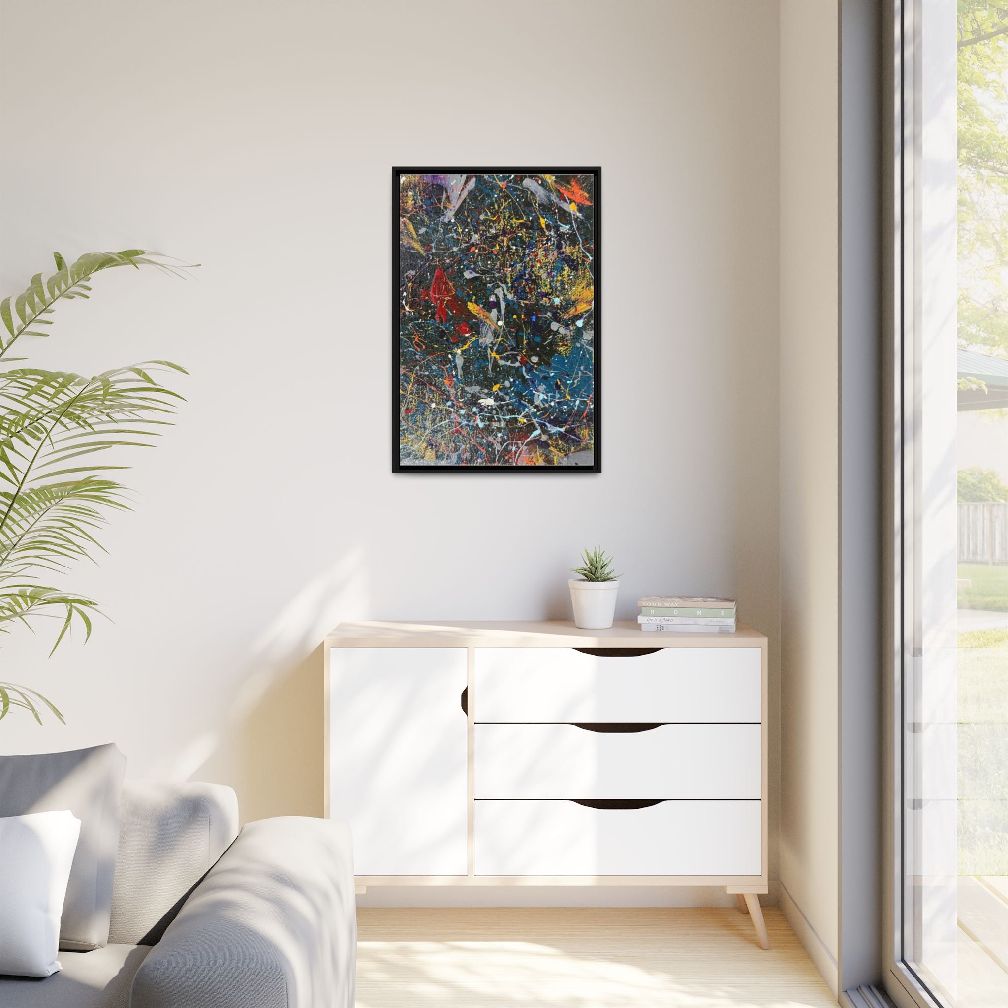 Colorful Abstract Framed Canvas Art