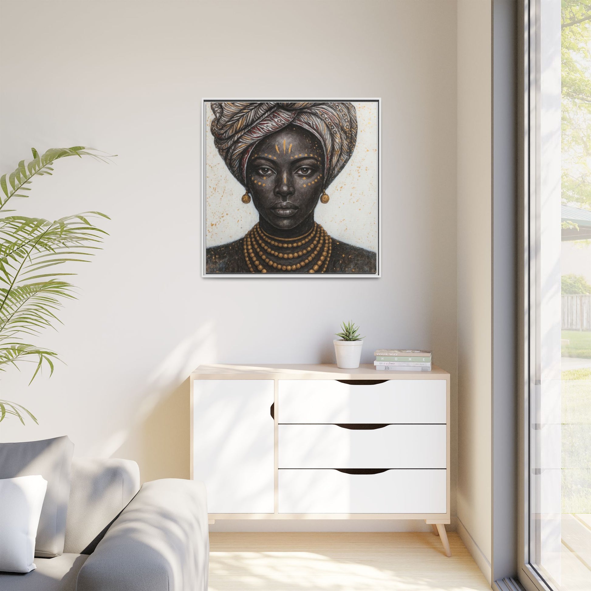 White Artistic African Lady