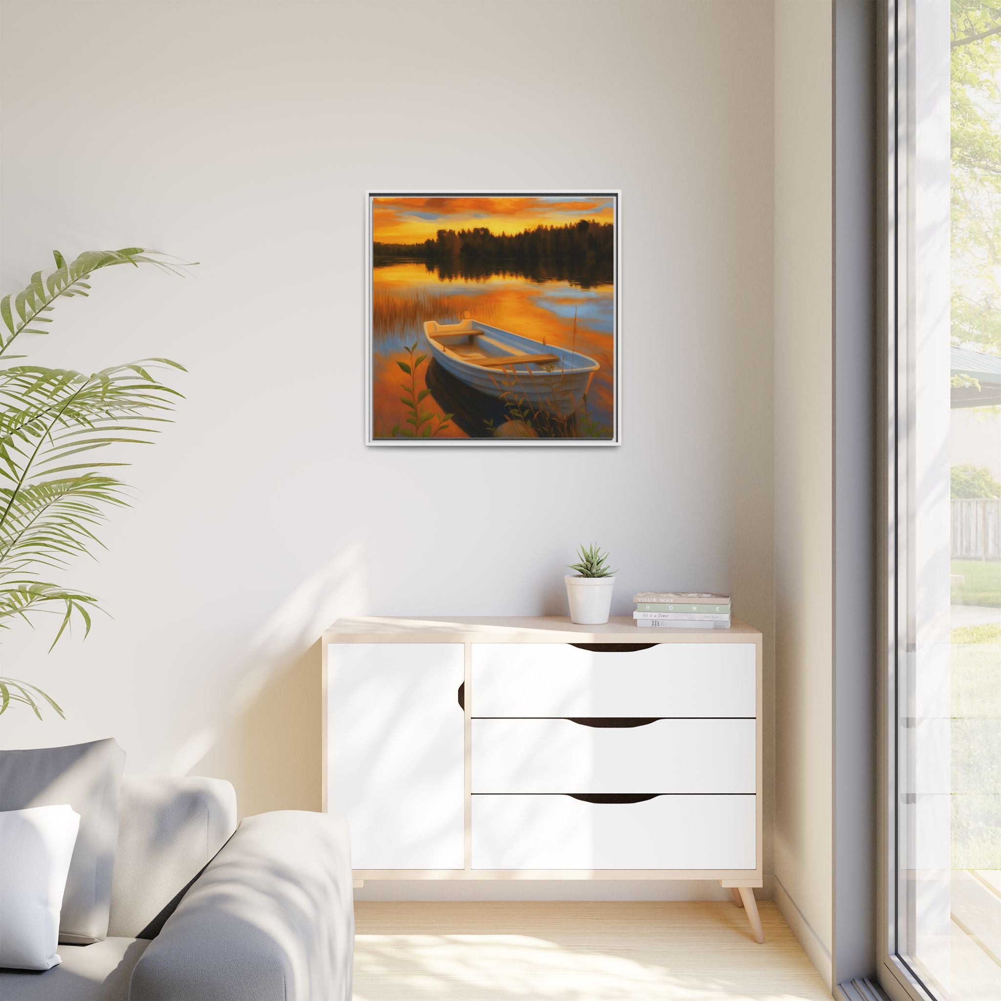 Sunset Boat Reflections