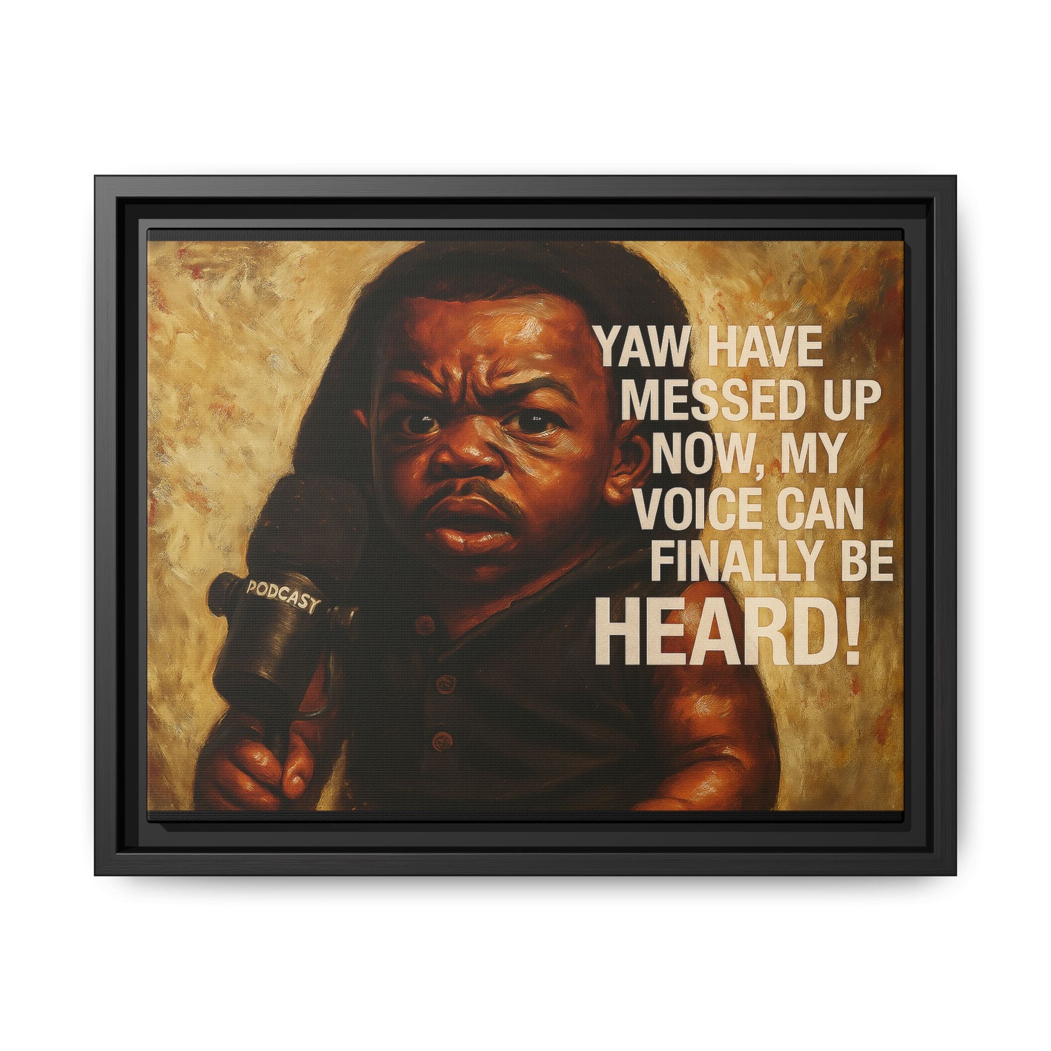 Framed Art Print of Empowering Voice Illustration, Home Decor, Gift for Podcasters, Unique Wall Art, Inspiring Room Accent