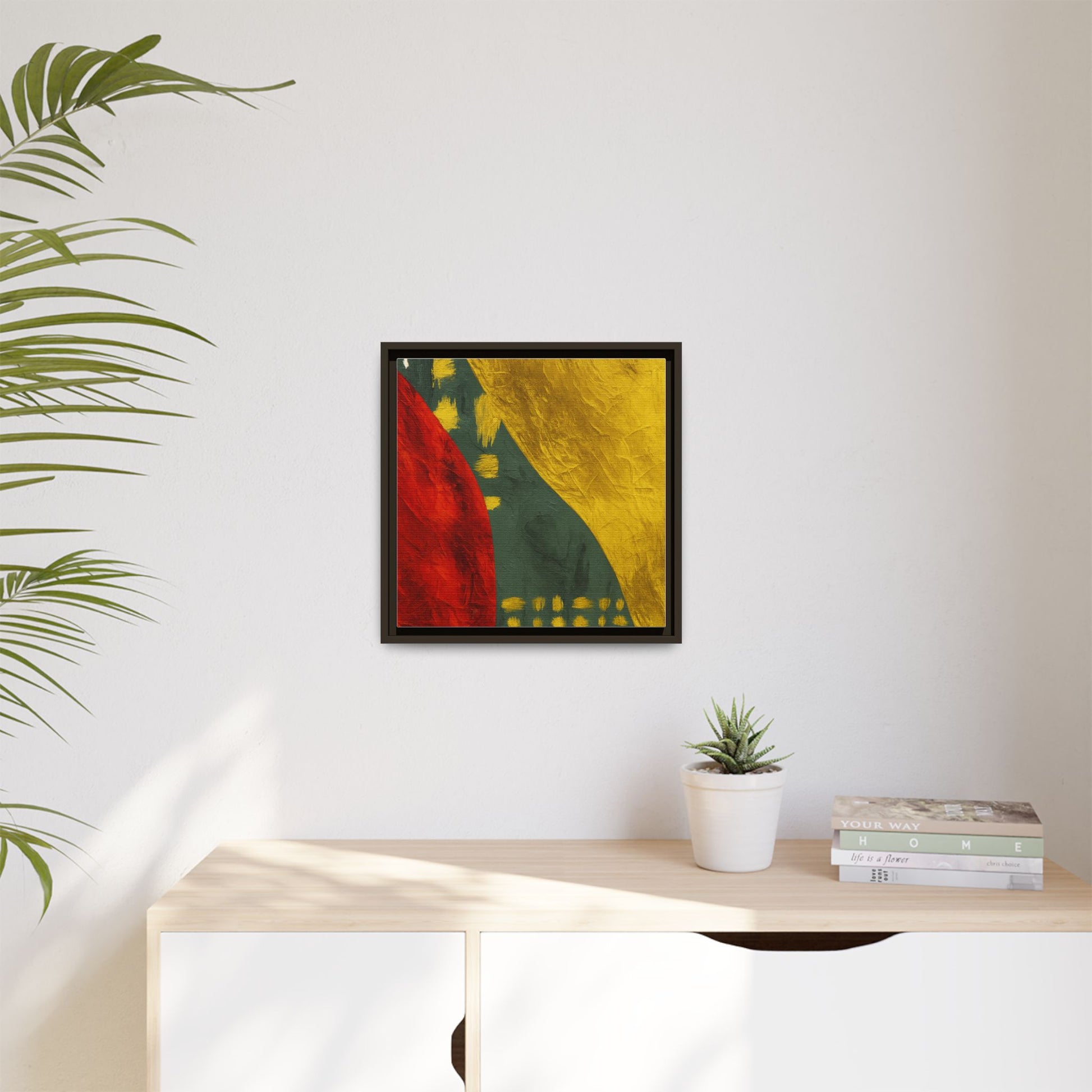 Red Green Gold Abstract