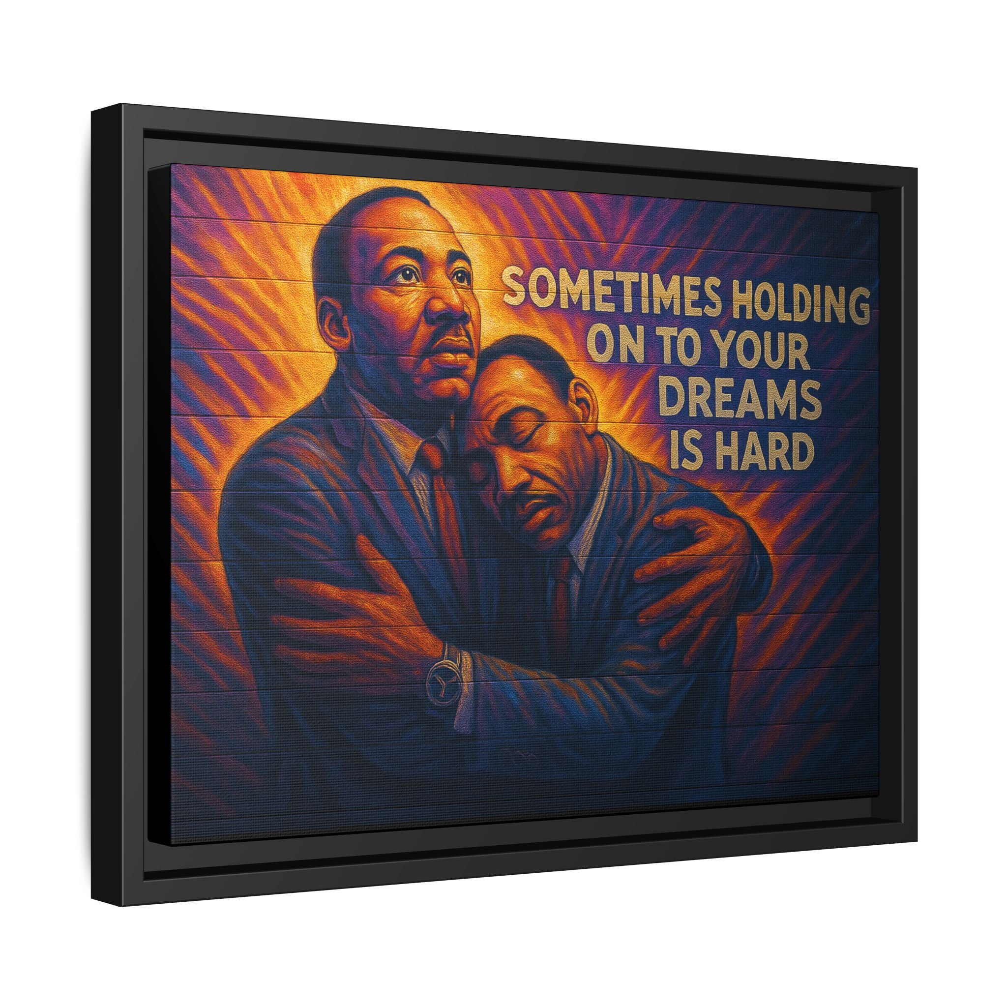 Inspirational Framed Canvas Wall Art, Motivational Home Decor, Dream Quote Art, Multi-color Wall Decor, Uplifting Gift Idea