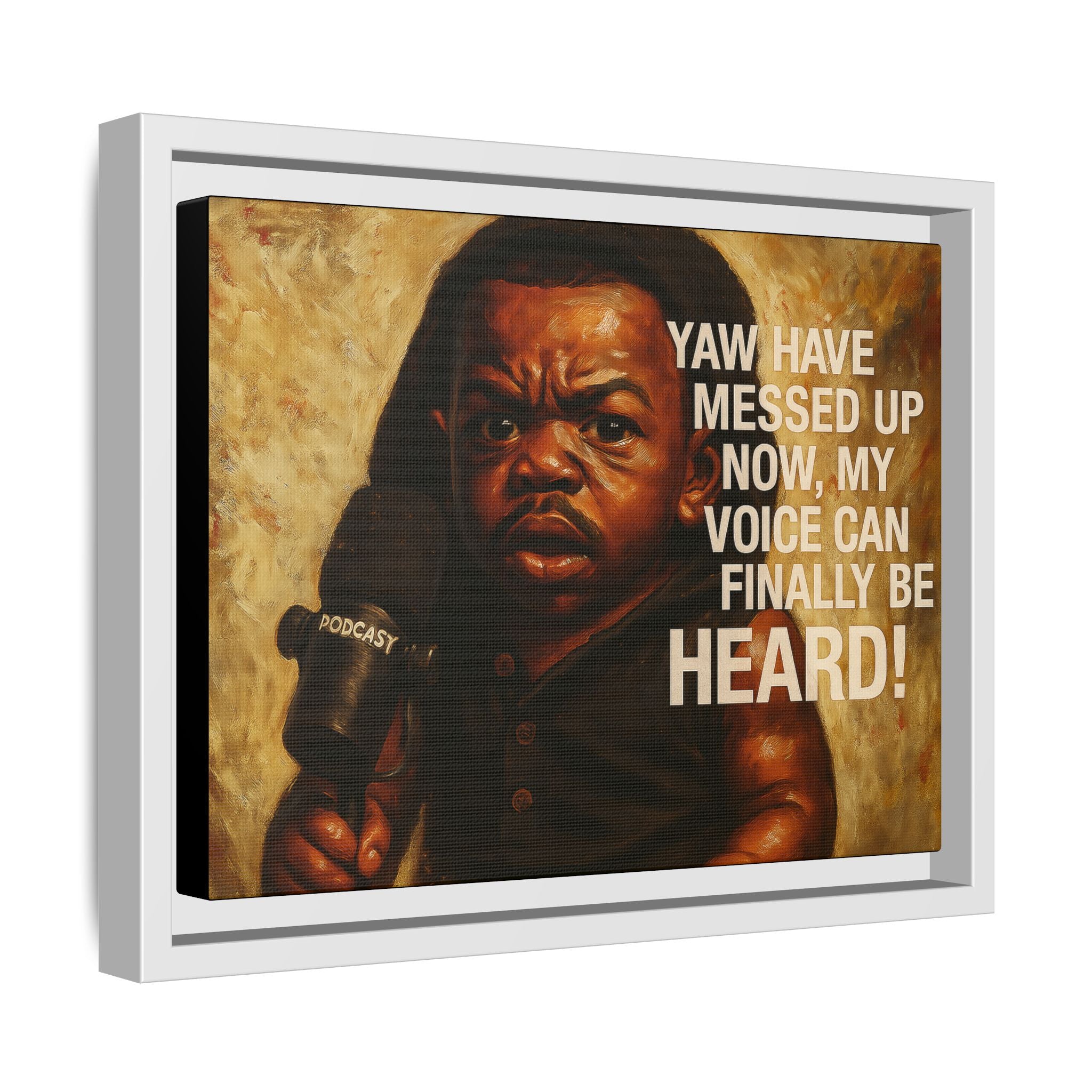Framed Art Print of Empowering Voice Illustration, Home Decor, Gift for Podcasters, Unique Wall Art, Inspiring Room Accent