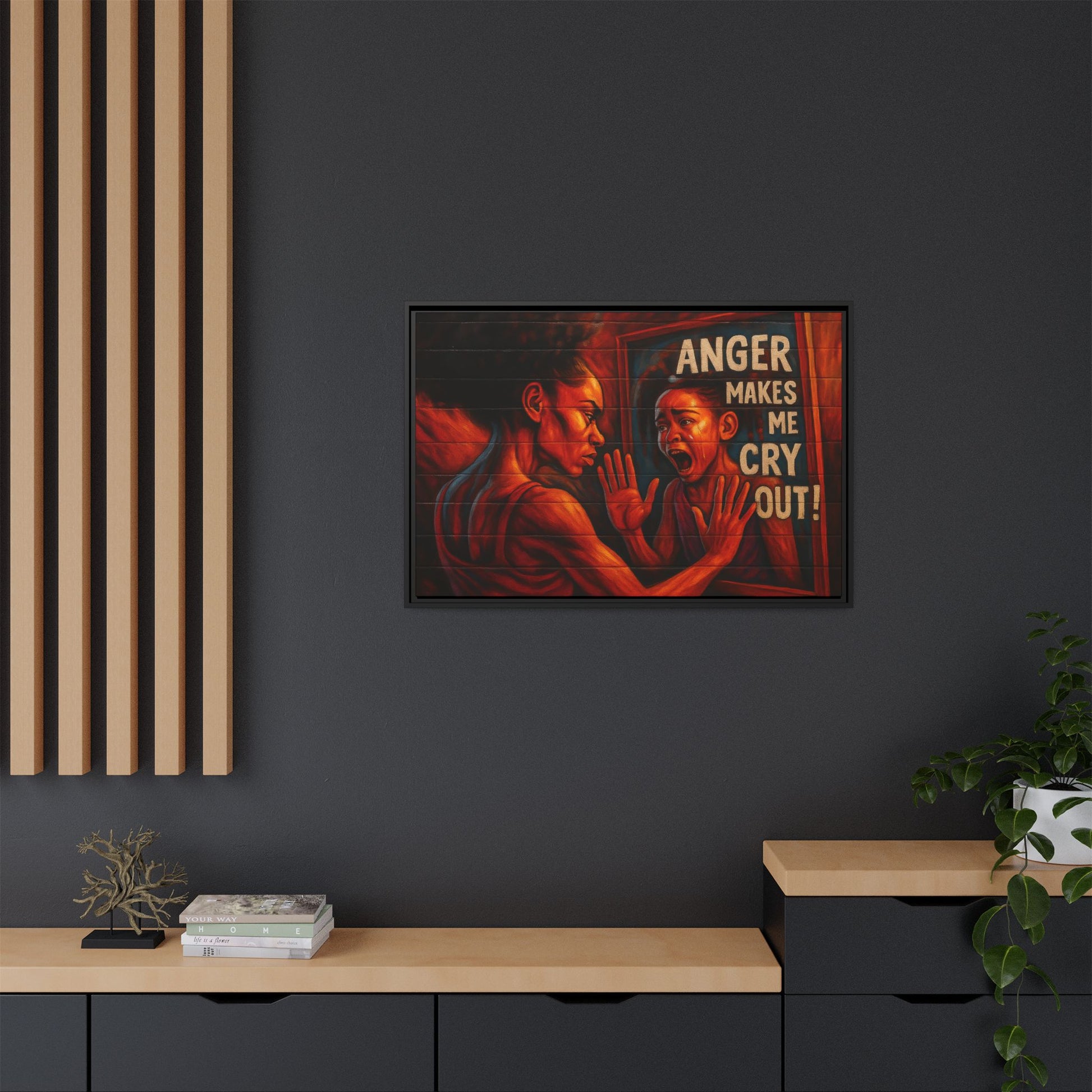 Framed Wall Art - Emotionally Resonant Canvas, Inspirational Home Decor, Powerful Motivational Gift, Unique Art for Self-Reflection