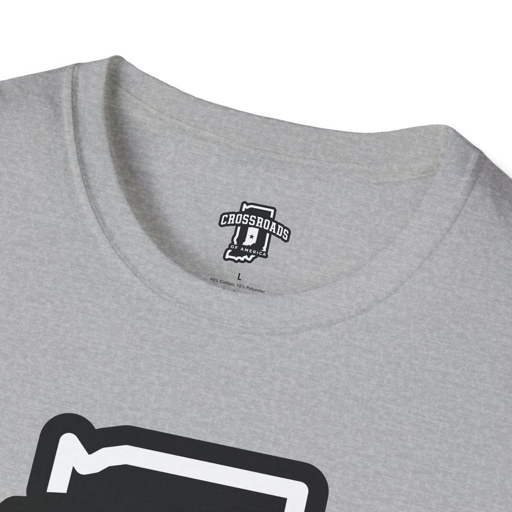 Crossroads of America Indiana T‑Shirt — Retro State Outline Tee
