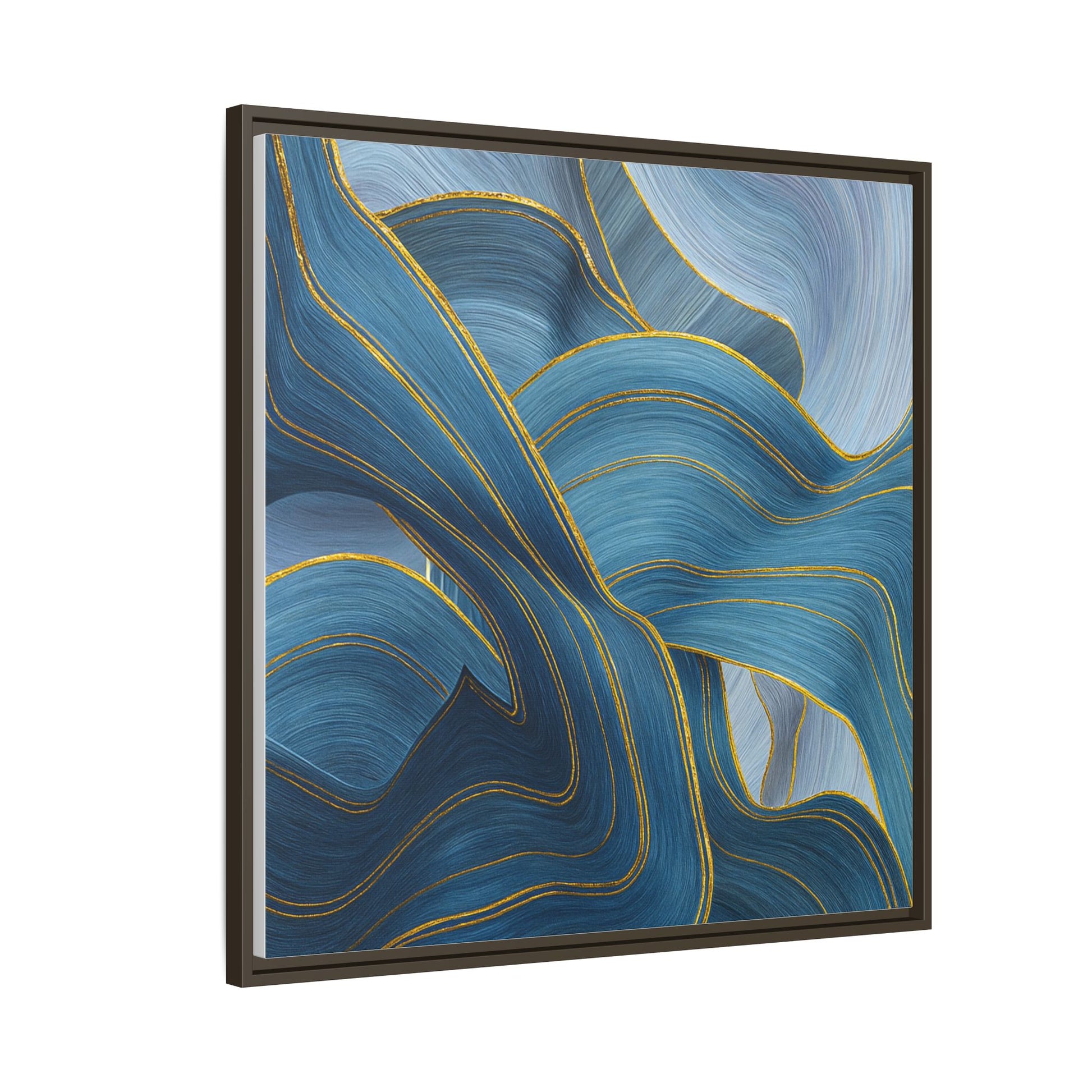 Blue Swirl Golden Trim