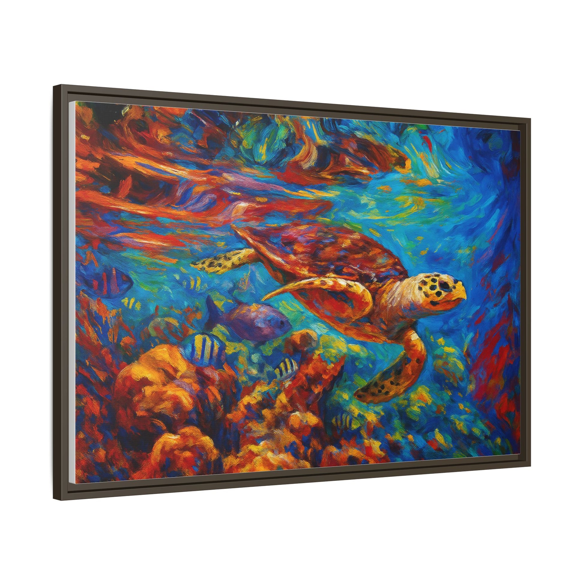 Vibrant Sea Turtle Swimming