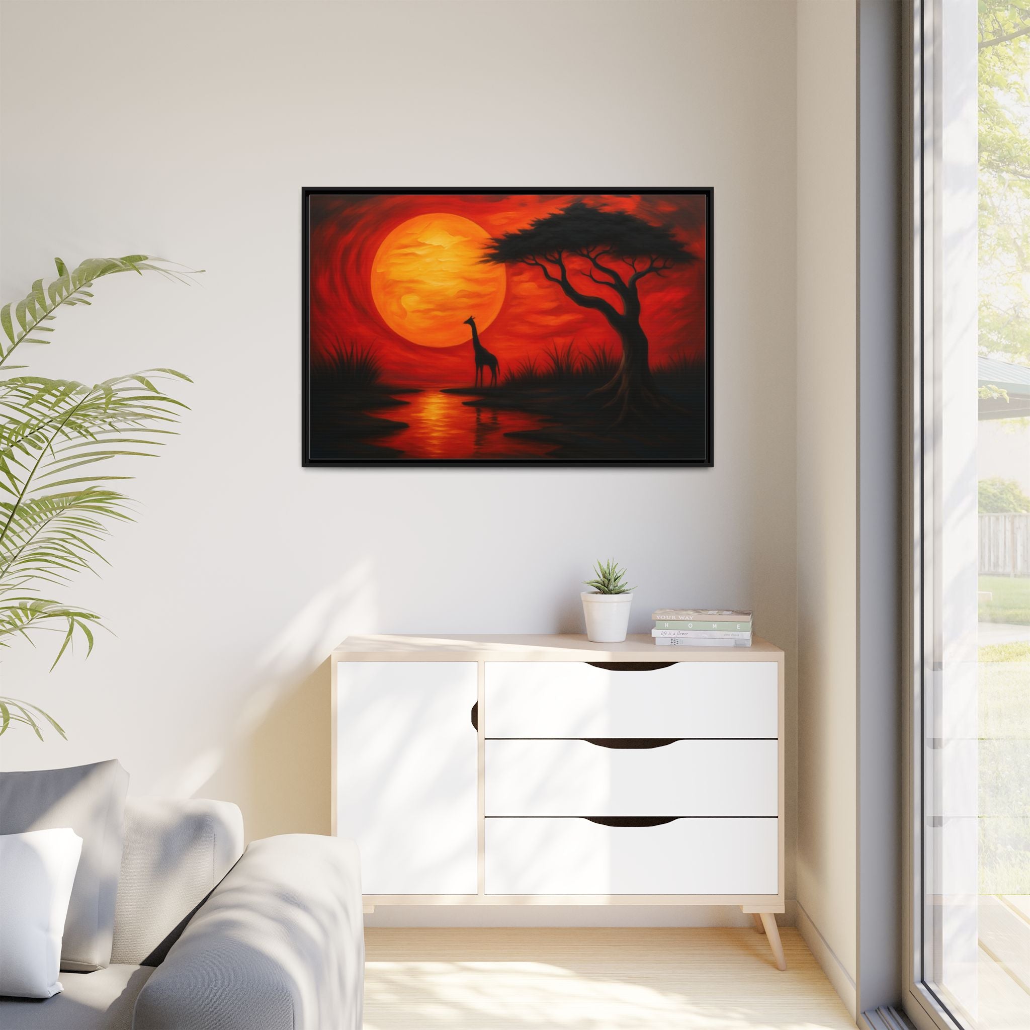 Giraffe Savanna Sunset