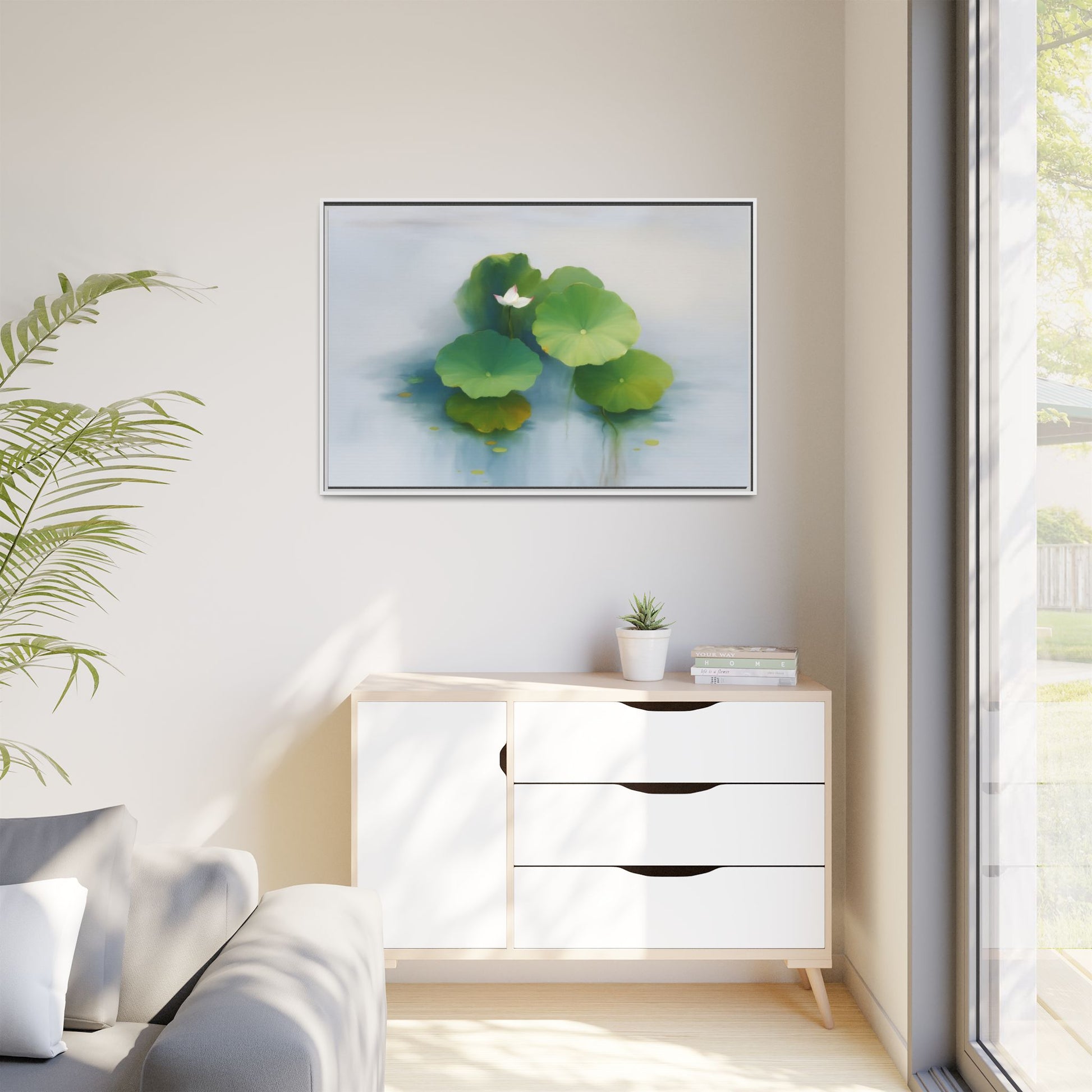 Serene Green Lotus