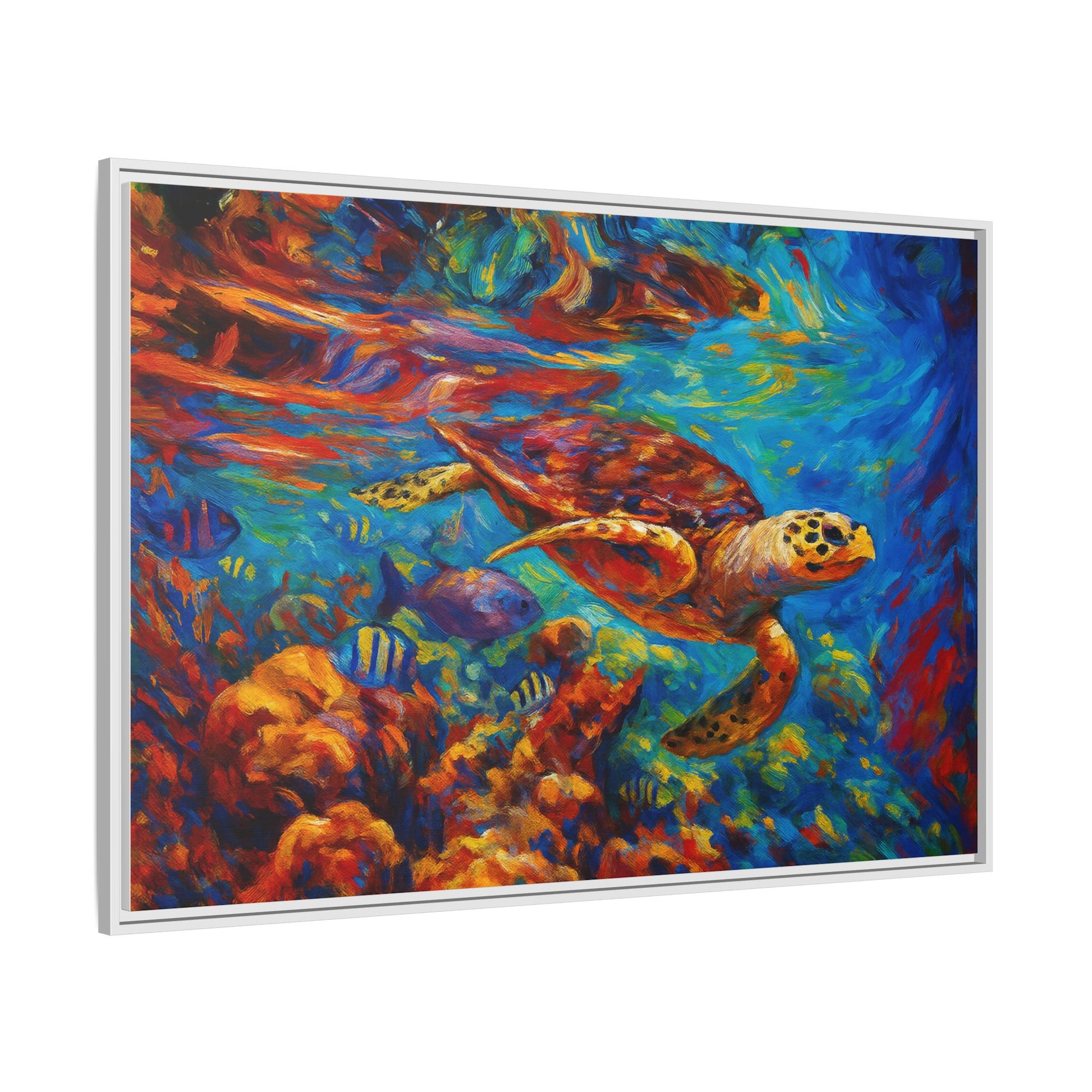 Vibrant Sea Turtle Swimming