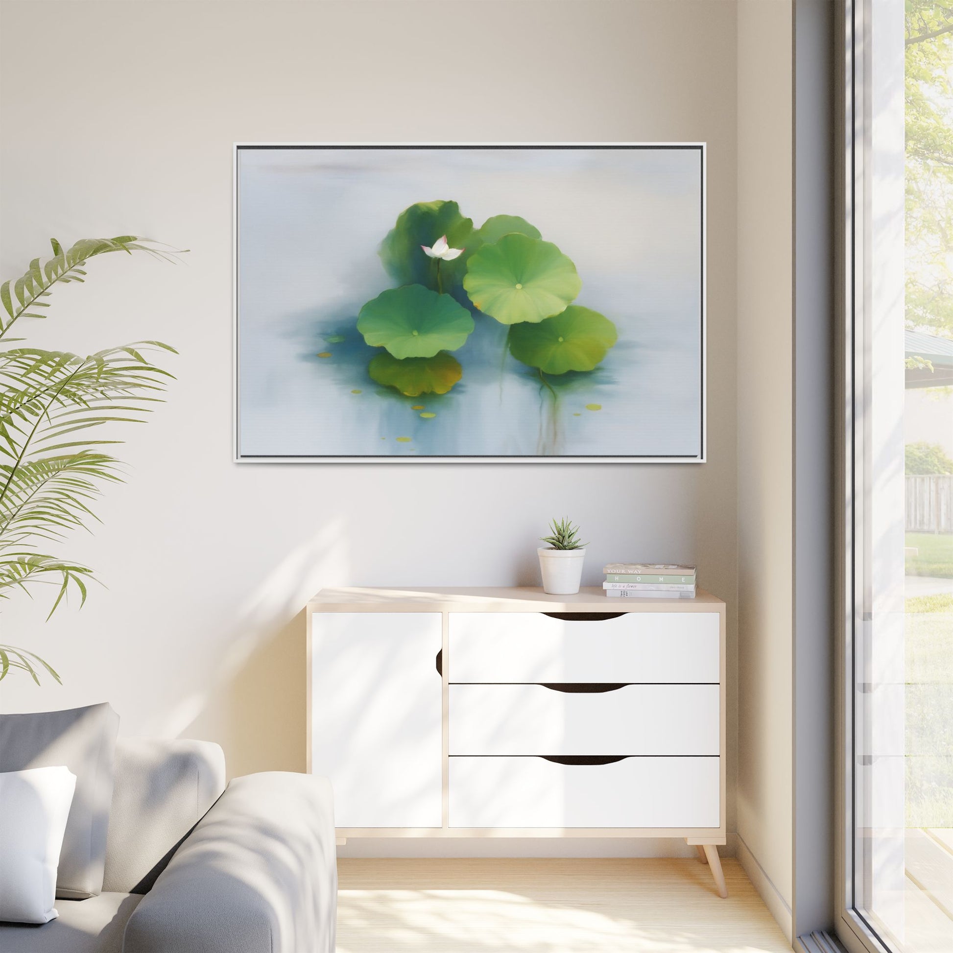 Serene Green Lotus