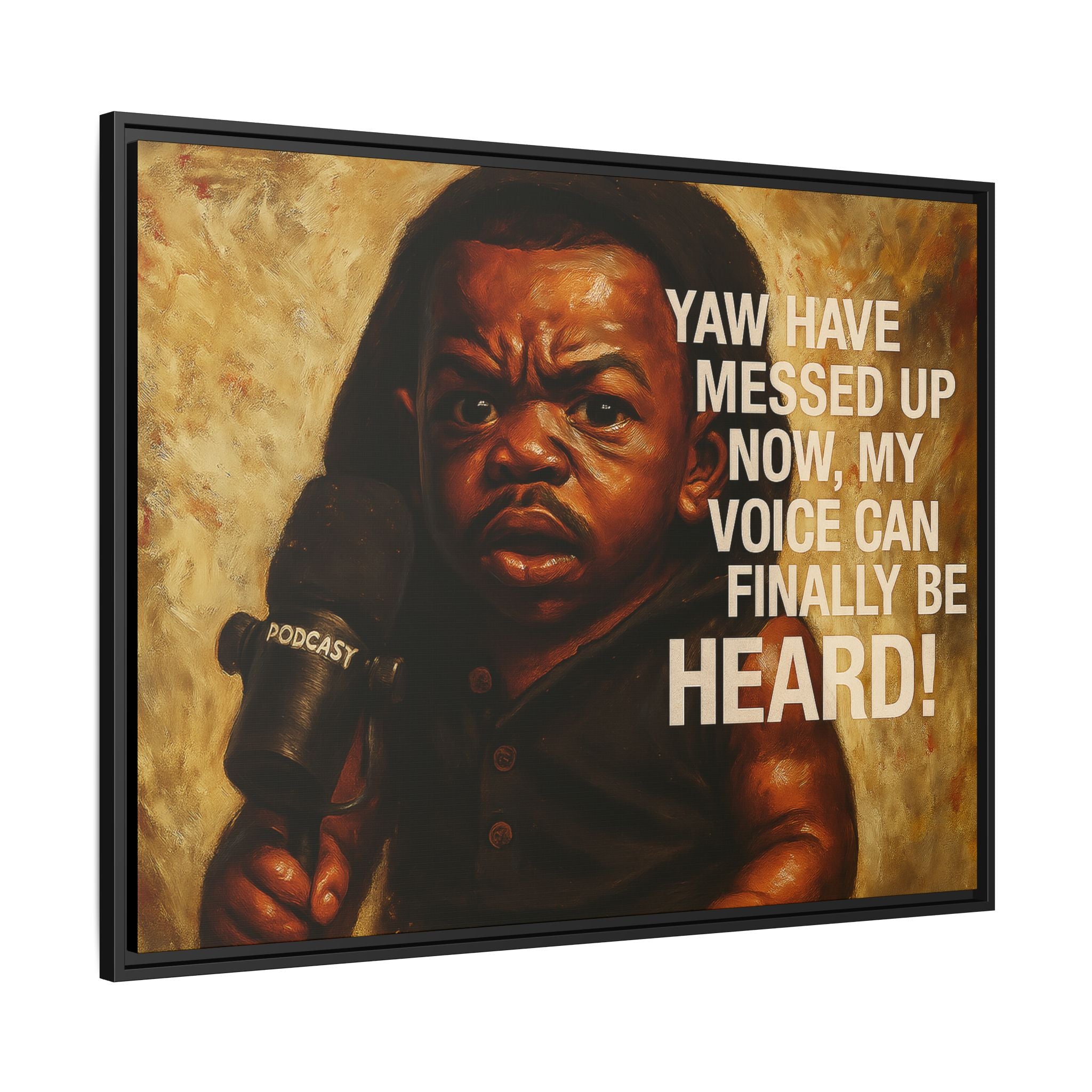 Framed Art Print of Empowering Voice Illustration, Home Decor, Gift for Podcasters, Unique Wall Art, Inspiring Room Accent