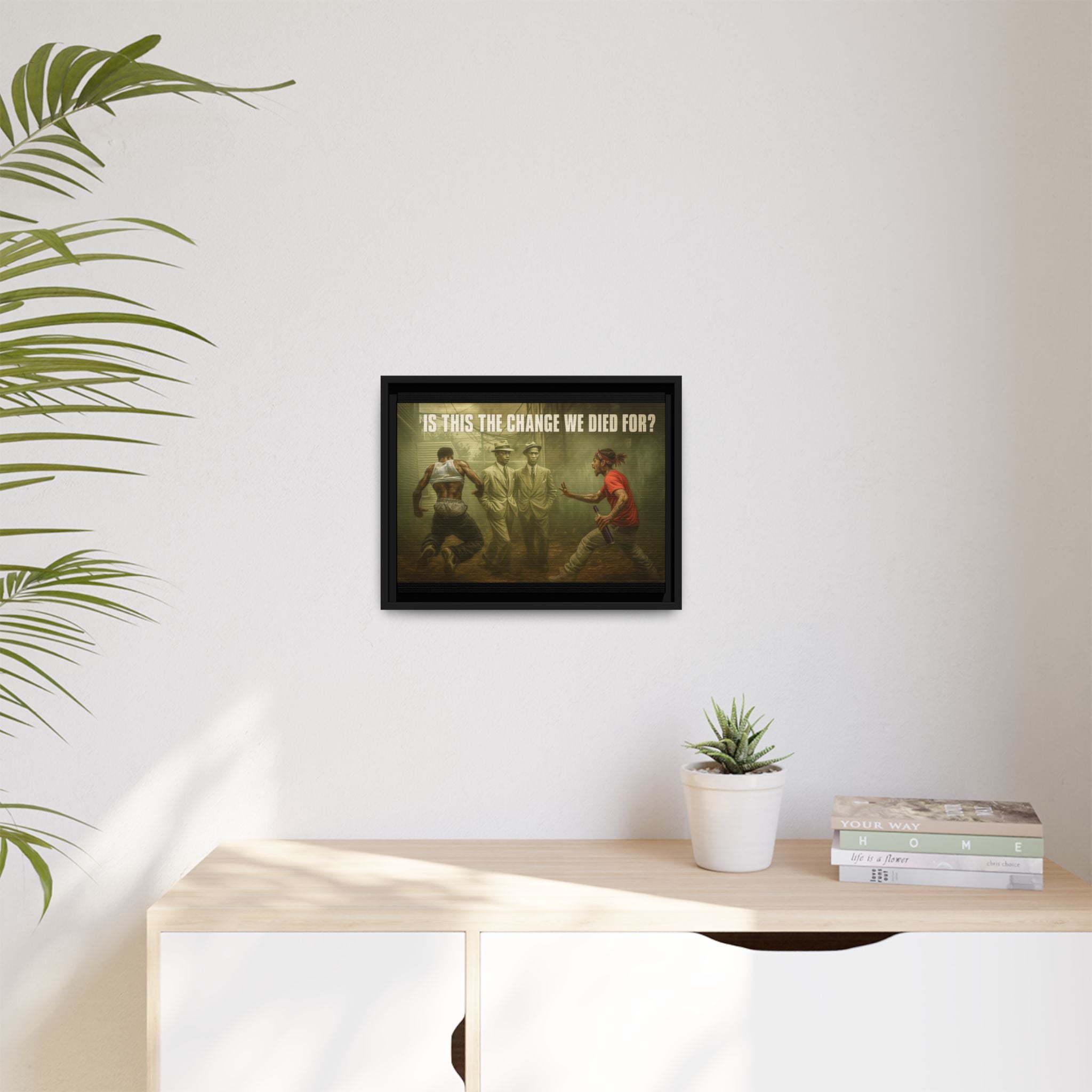 Framed Art Print: 'Is This The Change We Died For?' - Social Commentary Wall Decor, Black History Art, Motivational Home Decor, Gift [...]