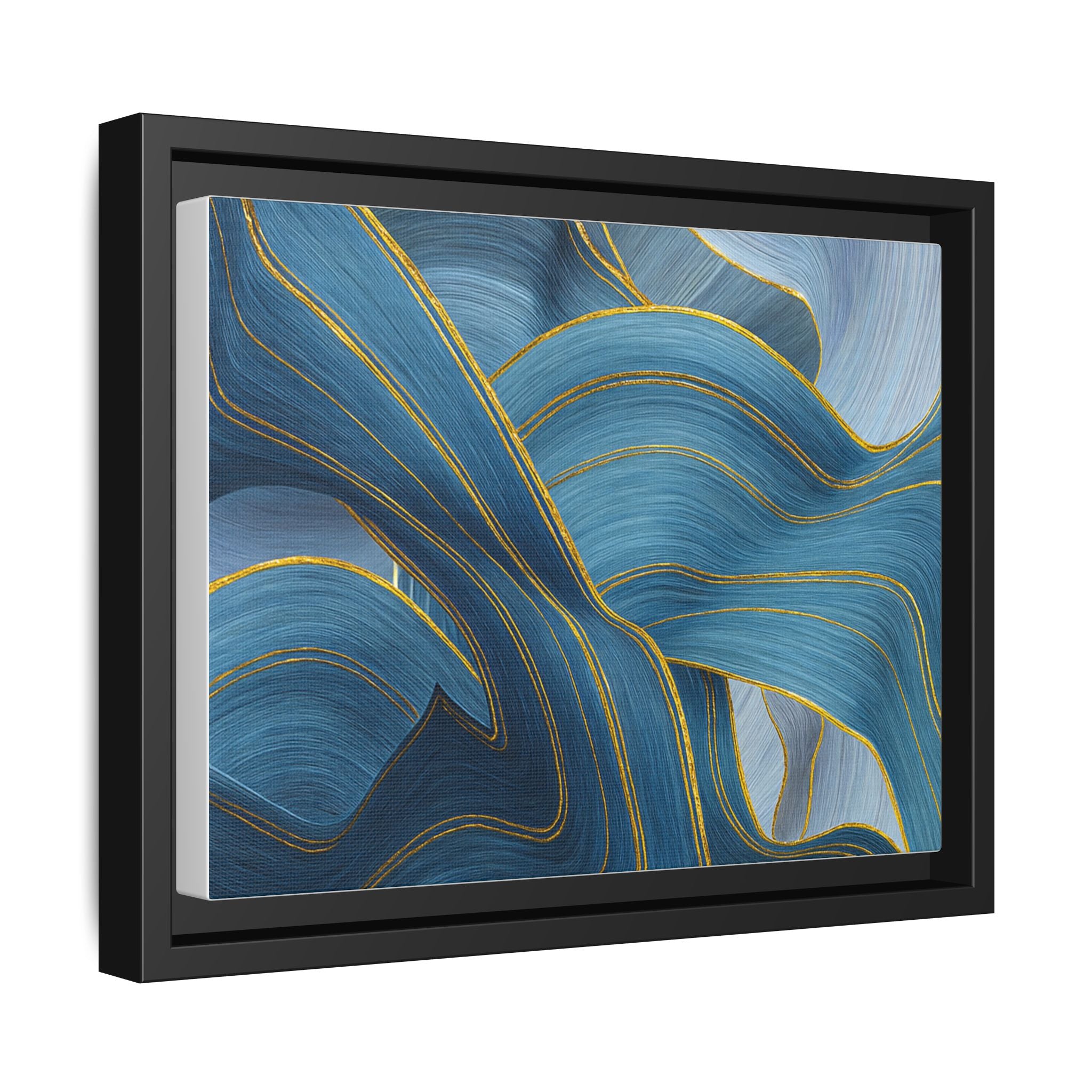 Blue Swirl Golden Trim