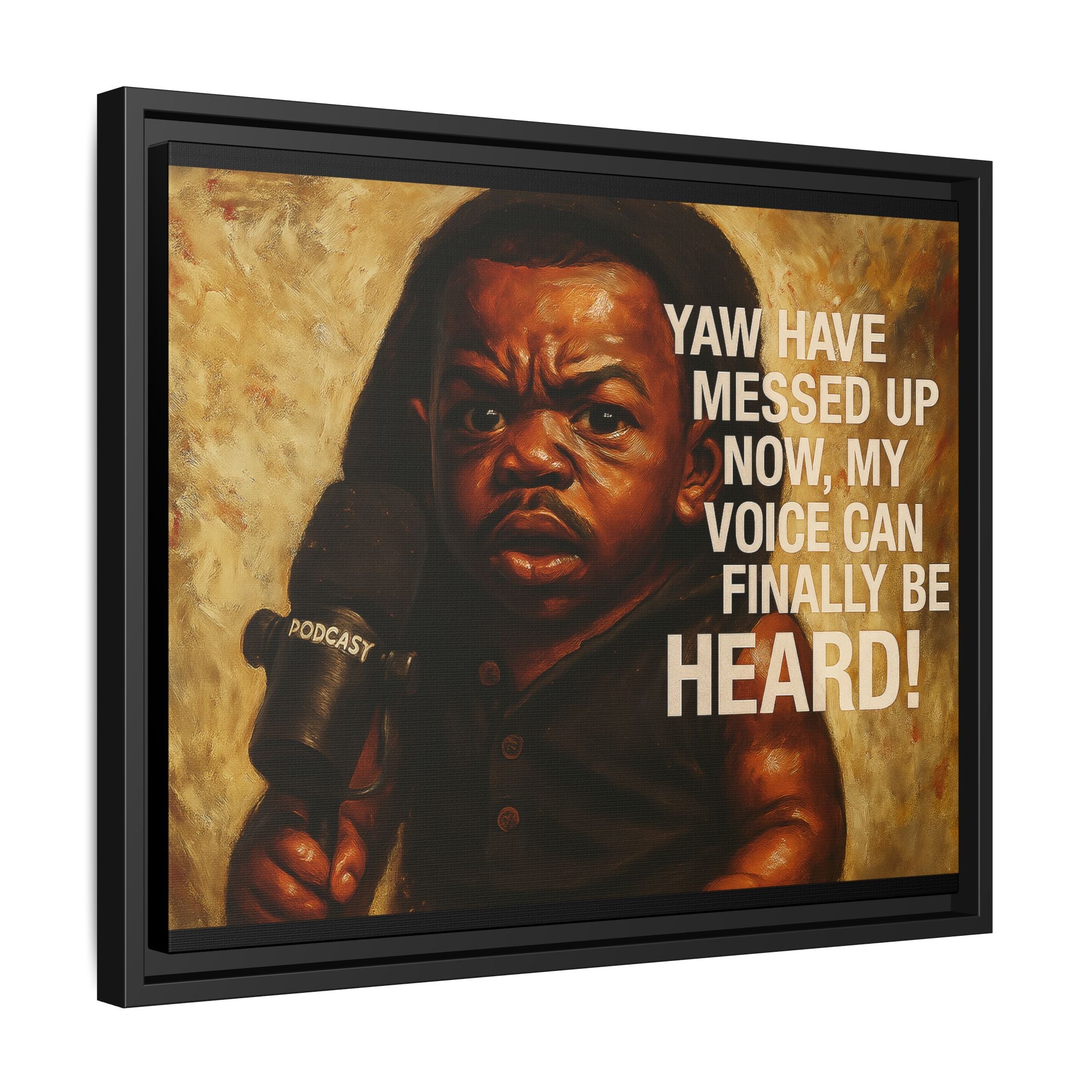 Framed Art Print of Empowering Voice Illustration, Home Decor, Gift for Podcasters, Unique Wall Art, Inspiring Room Accent