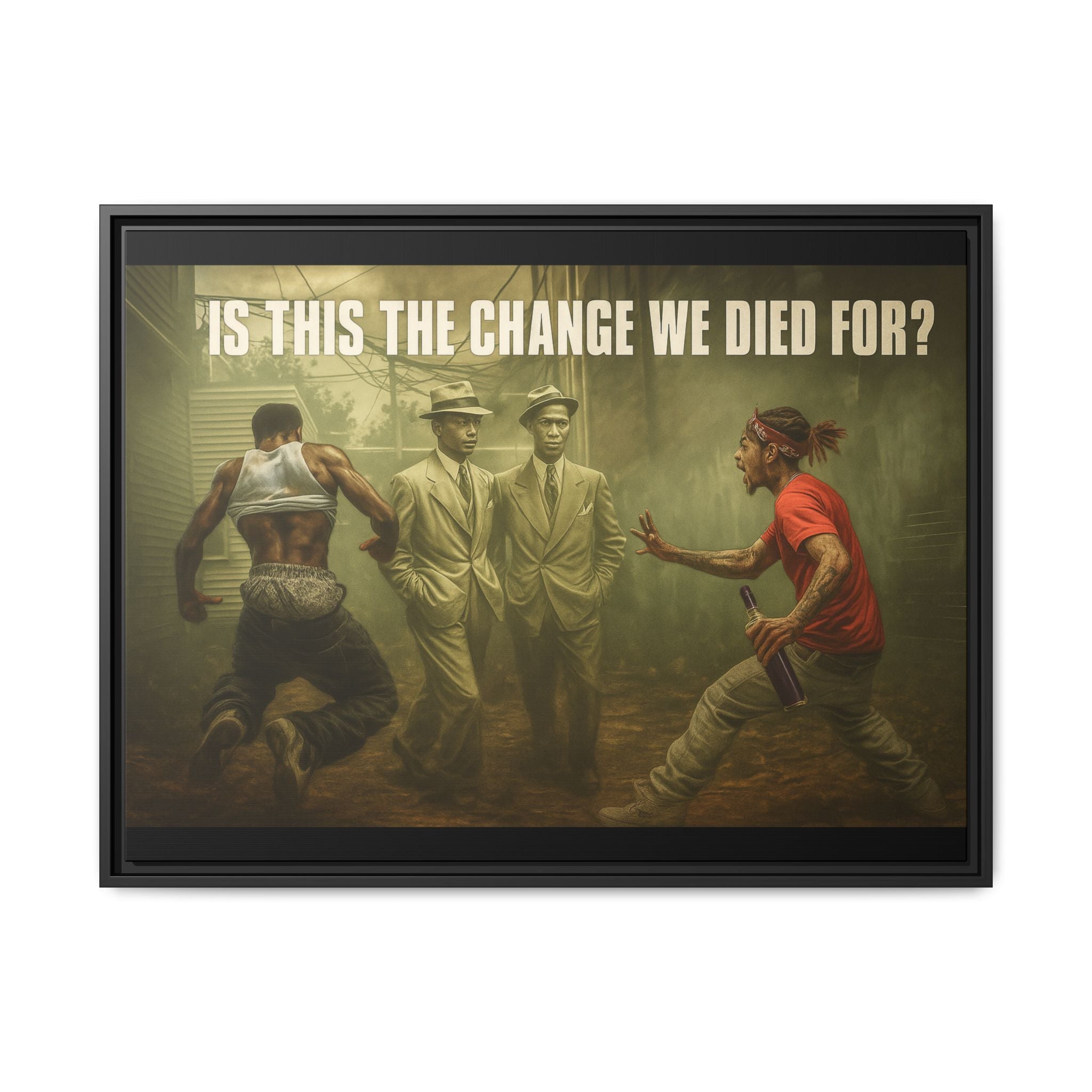 Framed Art Print: 'Is This The Change We Died For?' - Social Commentary Wall Decor, Black History Art, Motivational Home Decor, Gift [...]