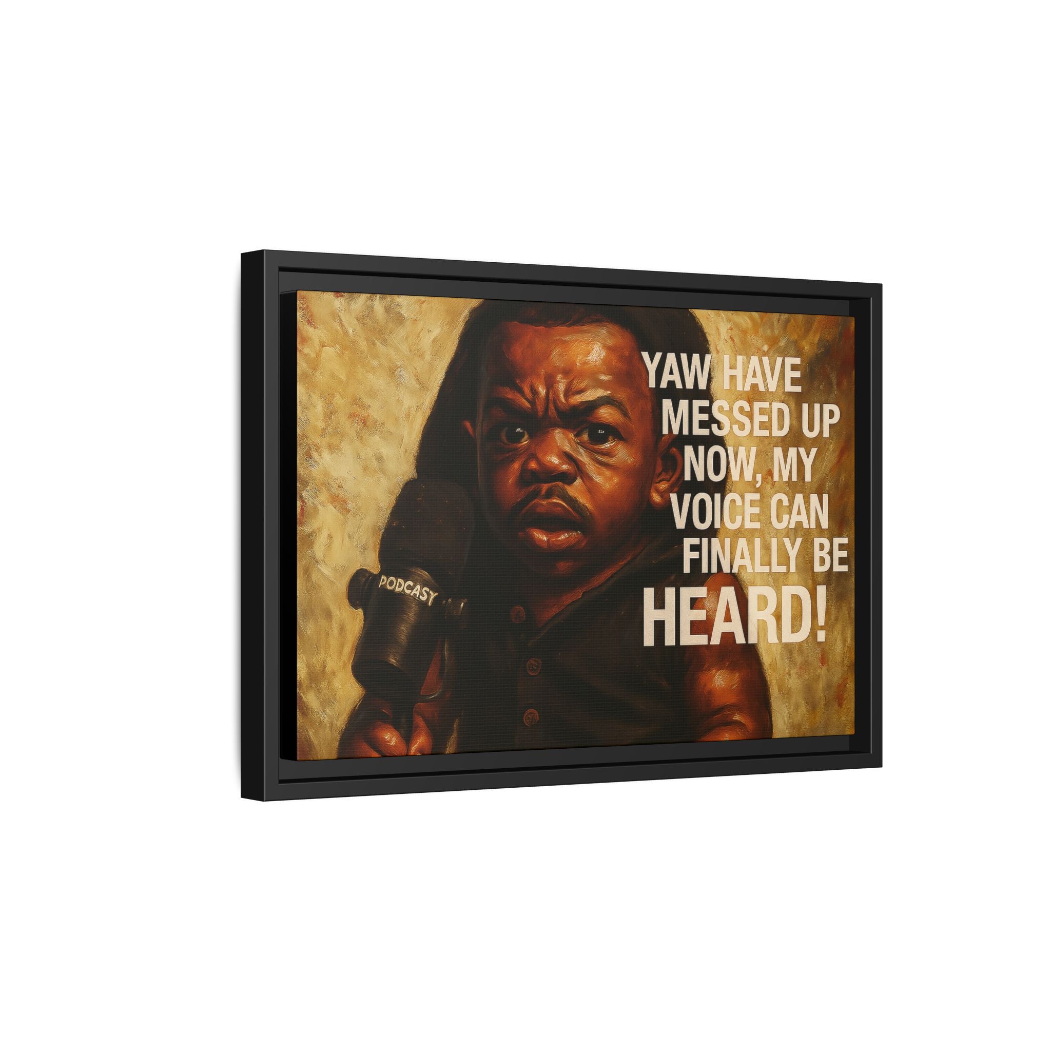 Framed Art Print of Empowering Voice Illustration, Home Decor, Gift for Podcasters, Unique Wall Art, Inspiring Room Accent