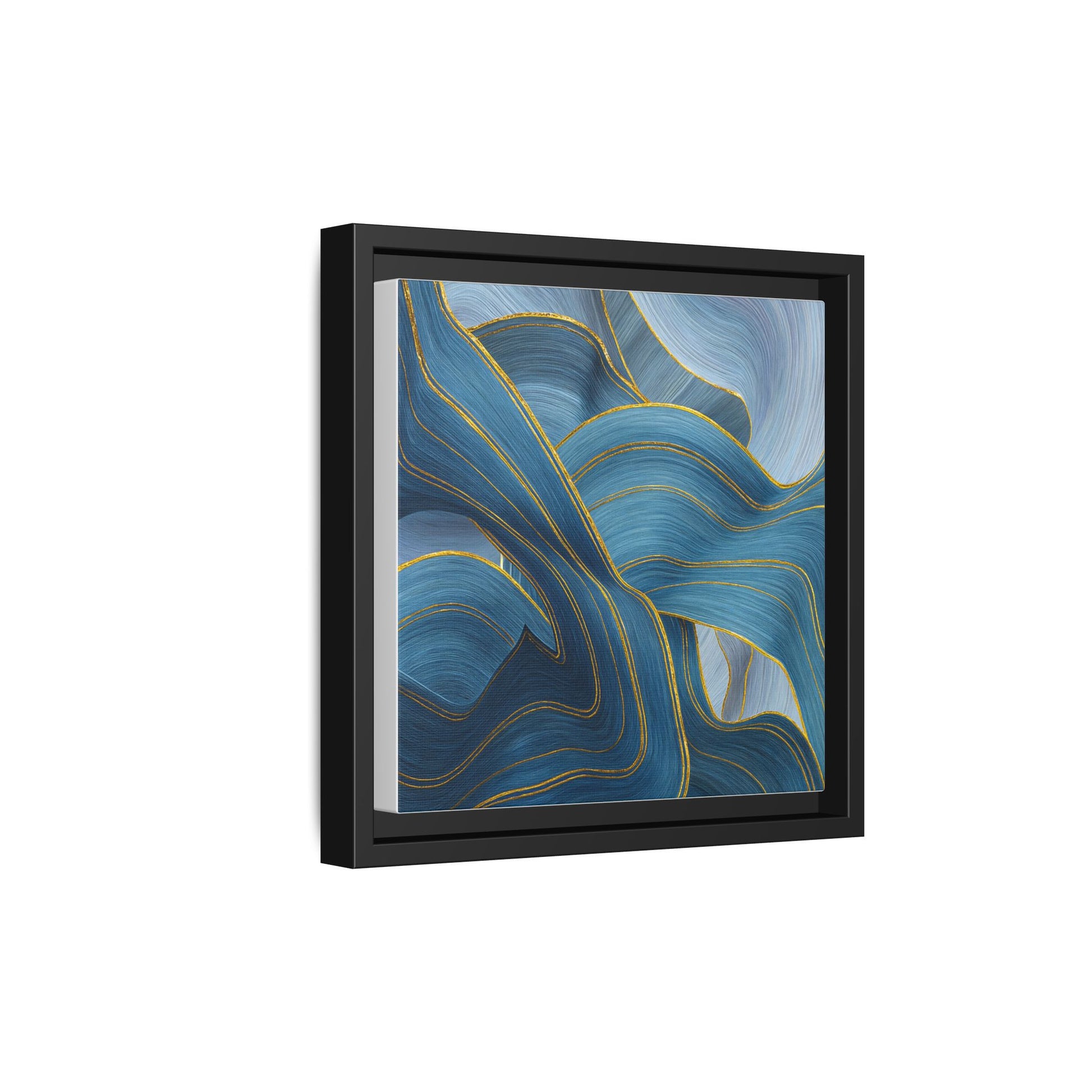 Blue Swirl Golden Trim
