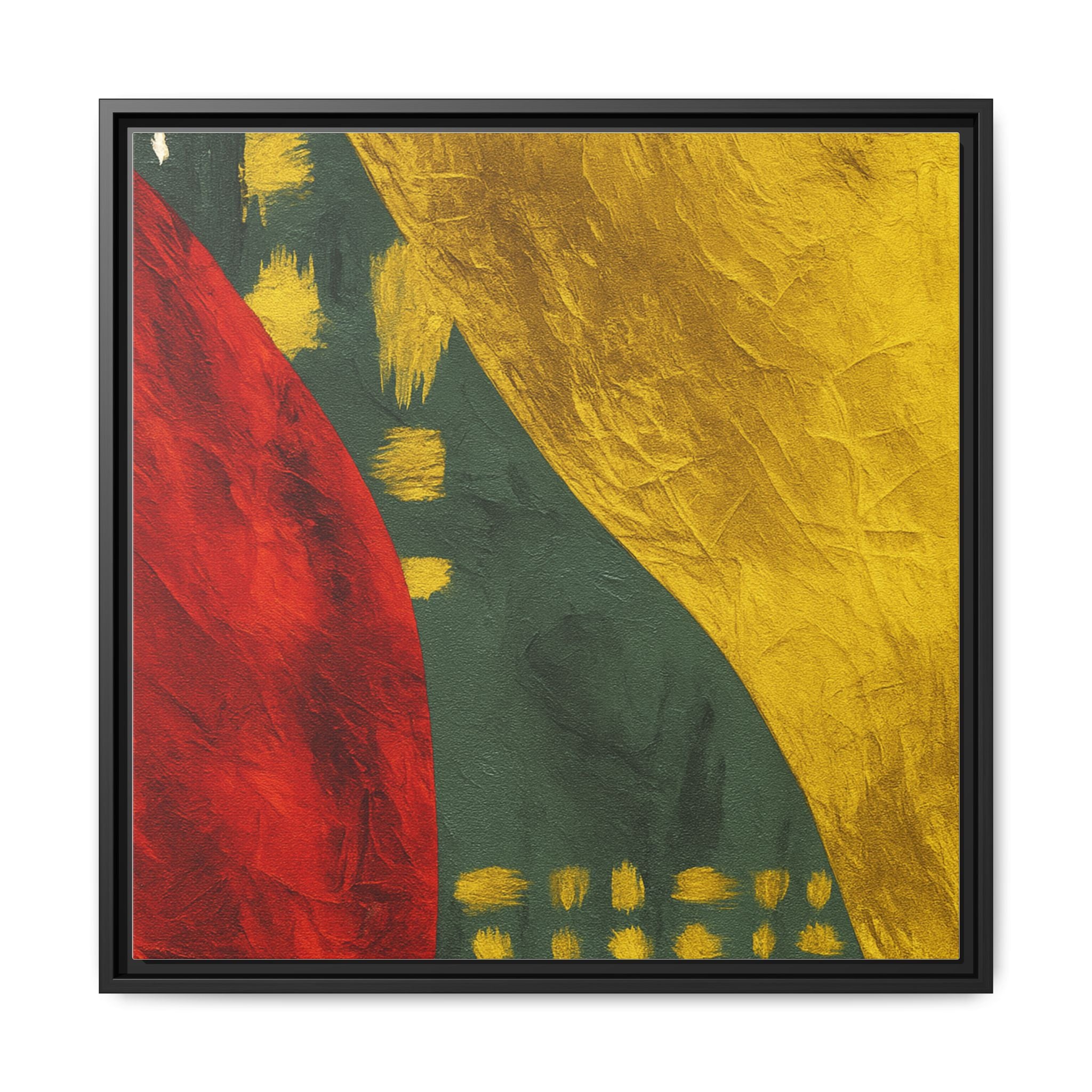 Red Green Gold Abstract