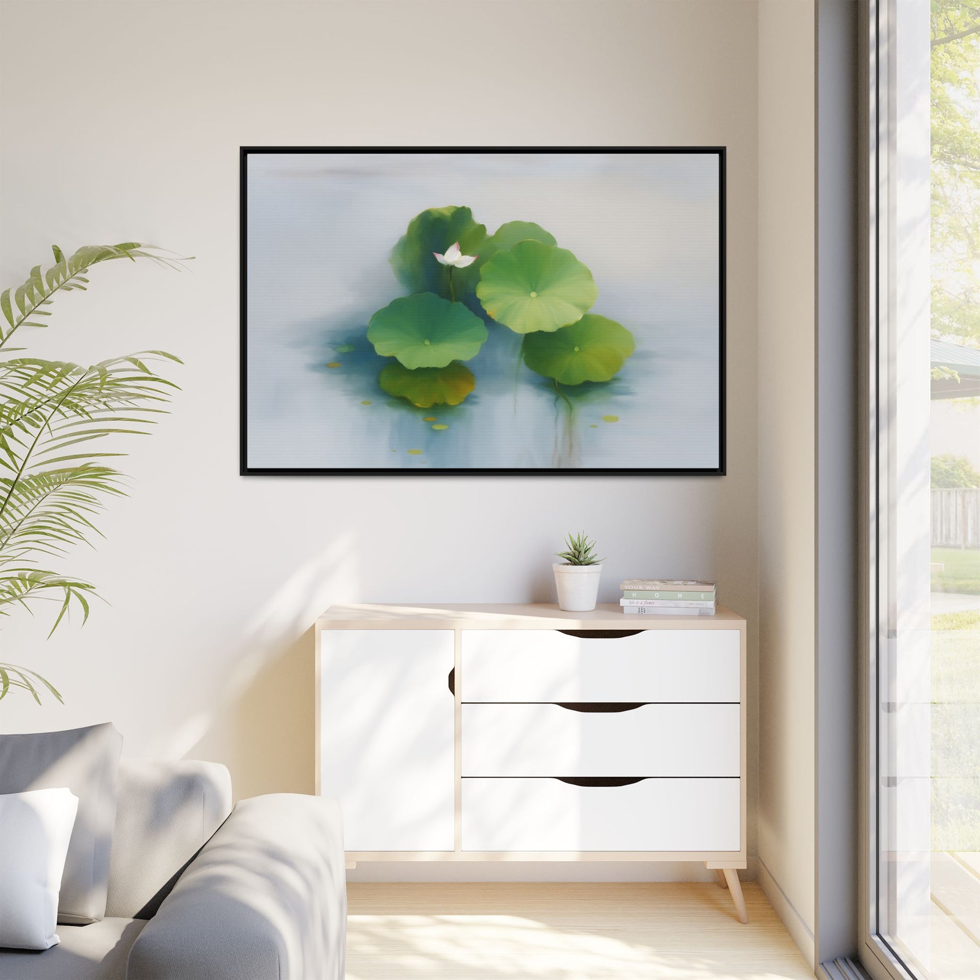 Serene Green Lotus