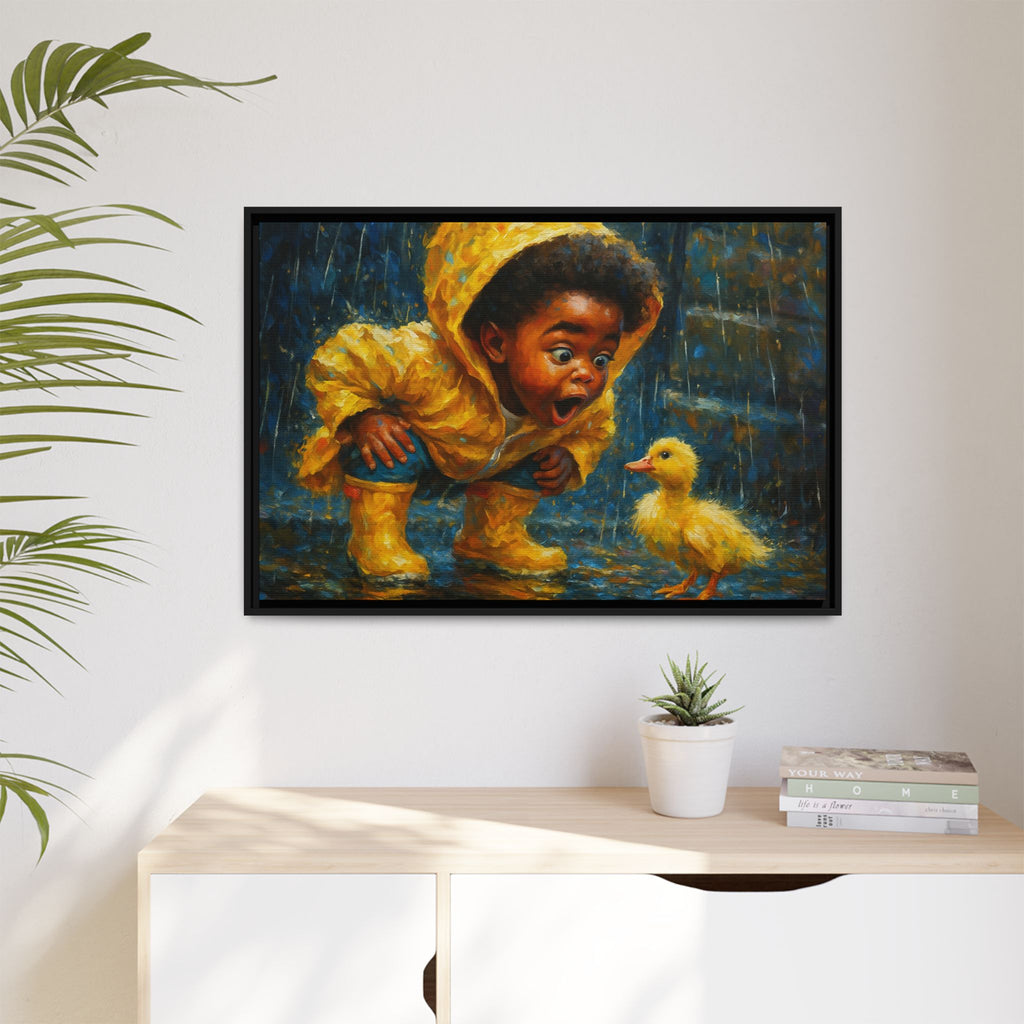 Yellow Child and Duck