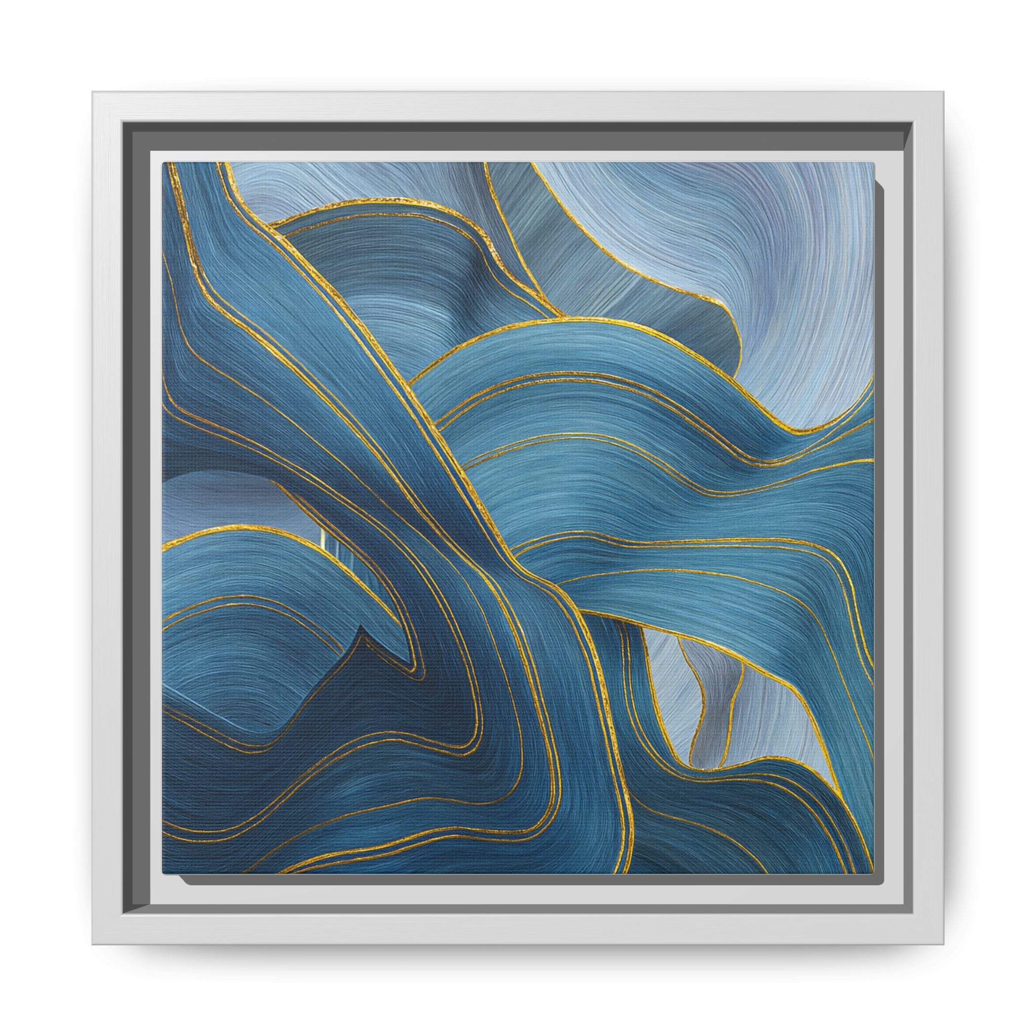 Blue Swirl Golden Trim