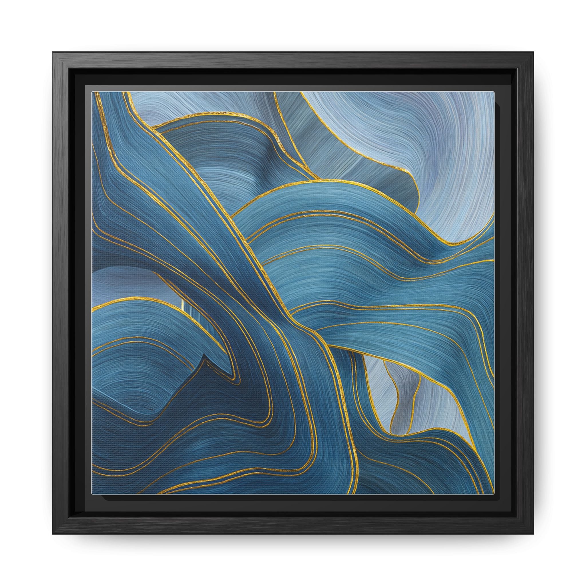 Blue Swirl Golden Trim
