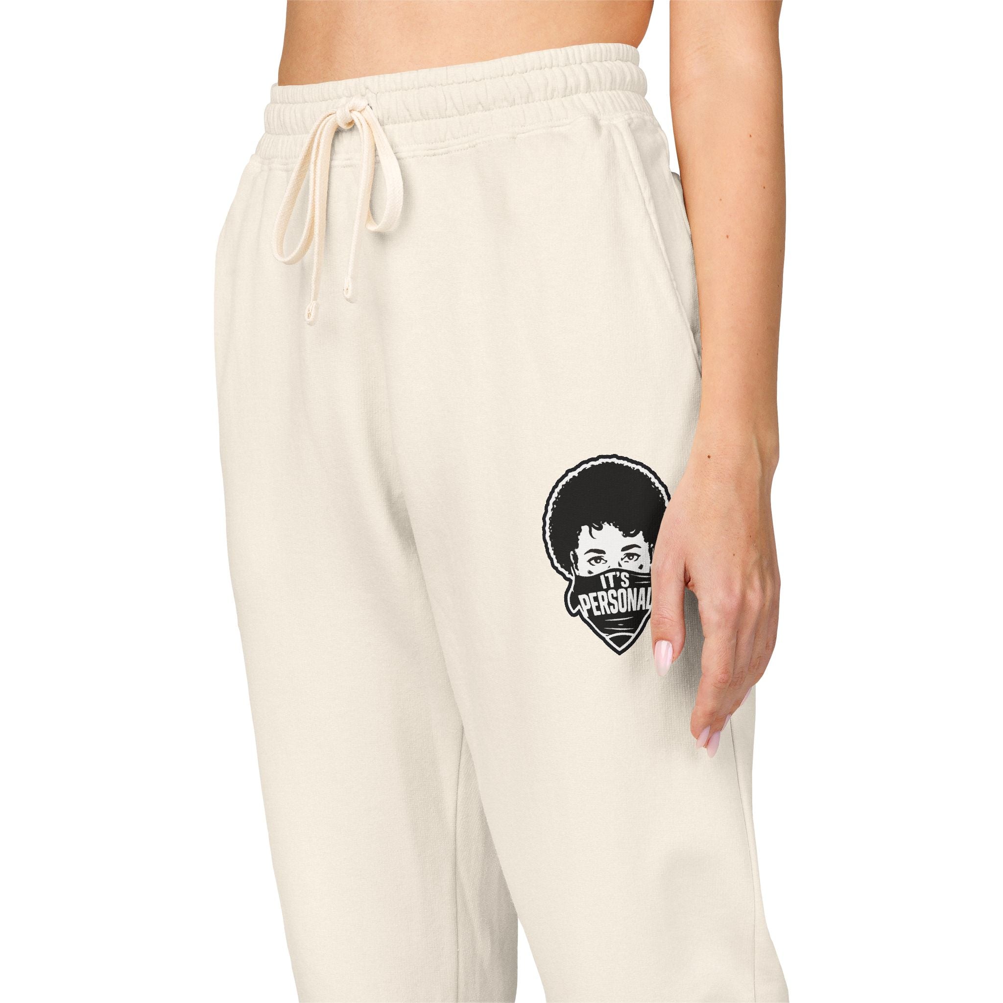 It's Personal Cream Fleece Sweatpants