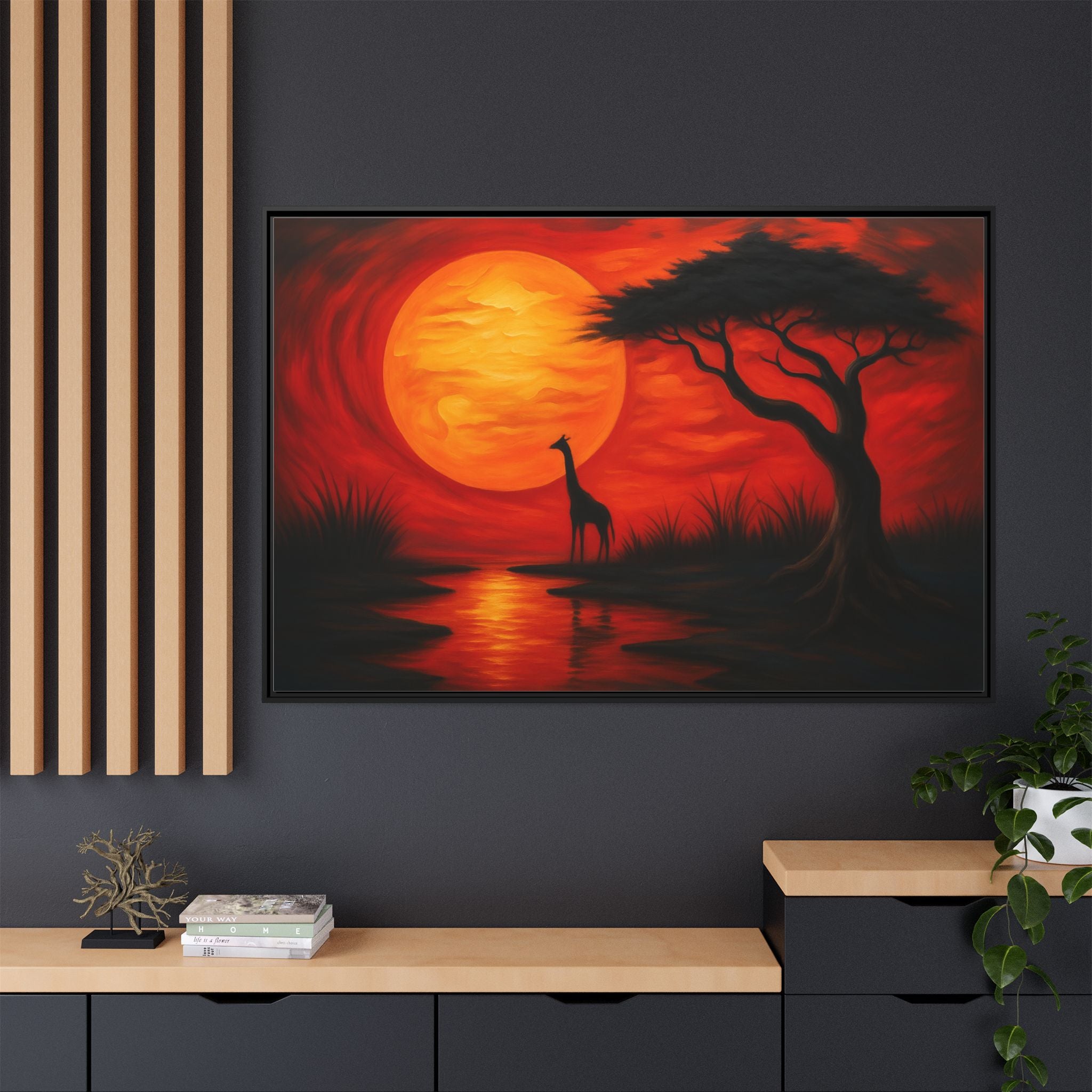 Giraffe Savanna Sunset