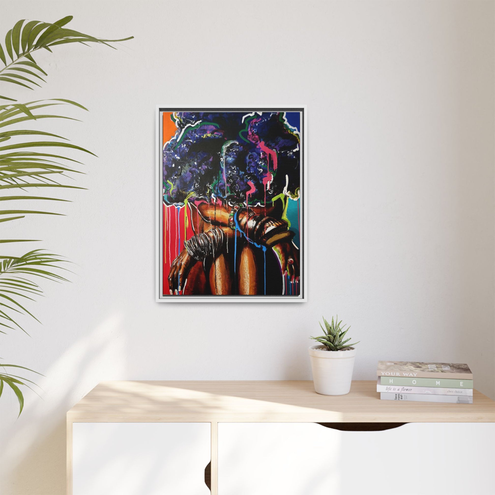 Bold Colorful Fro Lady