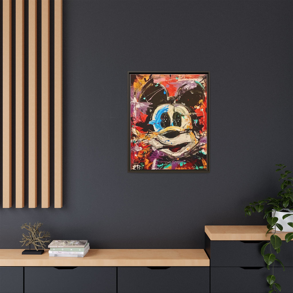 Framed Abstract Mouse Pop Art Canvas