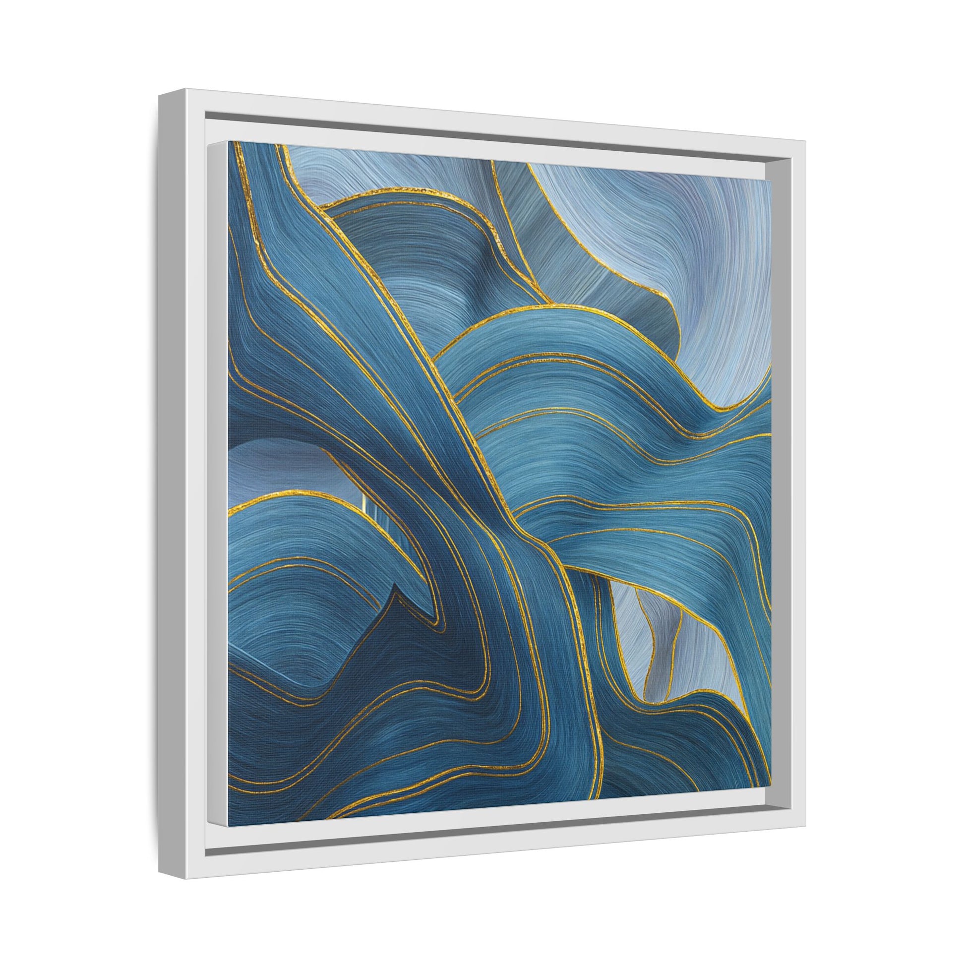 Blue Swirl Golden Trim