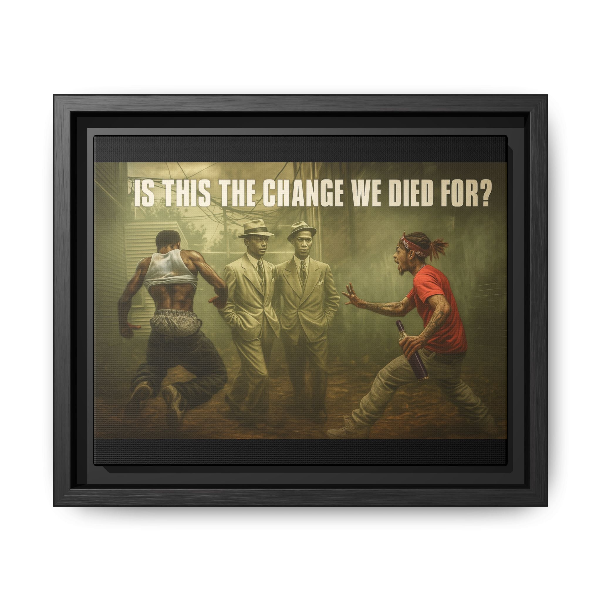 Framed Art Print: 'Is This The Change We Died For?' - Social Commentary Wall Decor, Black History Art, Motivational Home Decor, Gift [...]