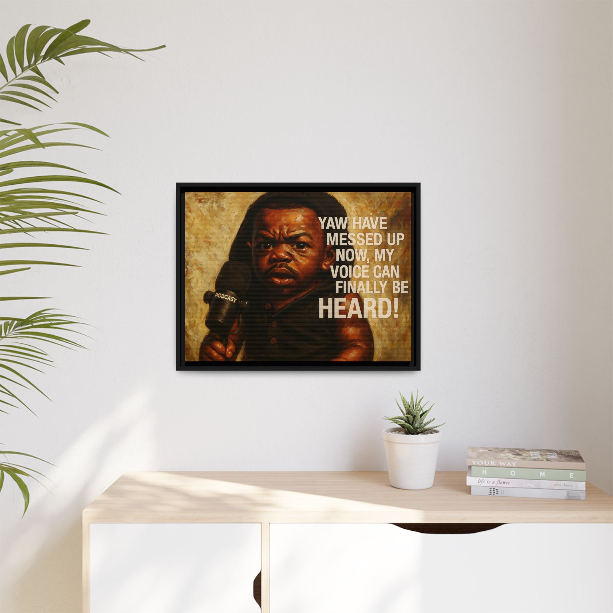 Framed Art Print of Empowering Voice Illustration, Home Decor, Gift for Podcasters, Unique Wall Art, Inspiring Room Accent