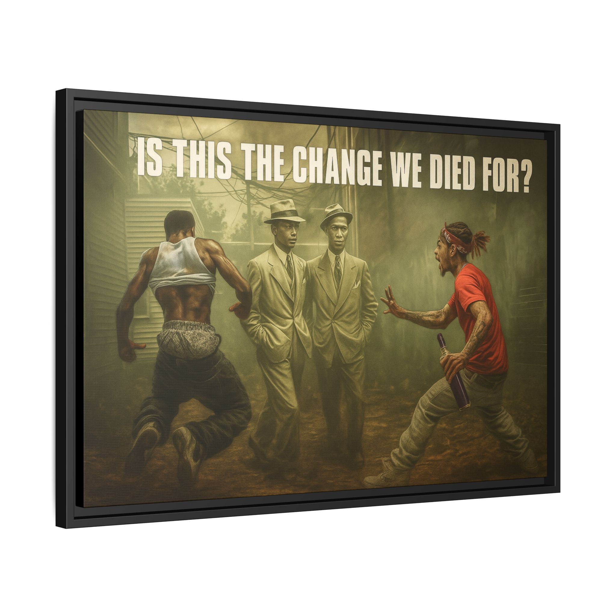 Framed Art Print: 'Is This The Change We Died For?' - Social Commentary Wall Decor, Black History Art, Motivational Home Decor, Gift [...]