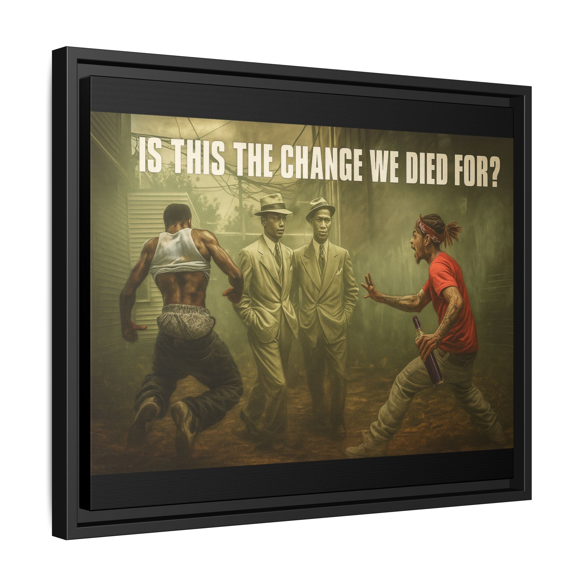 Framed Art Print: 'Is This The Change We Died For?' - Social Commentary Wall Decor, Black History Art, Motivational Home Decor, Gift [...]