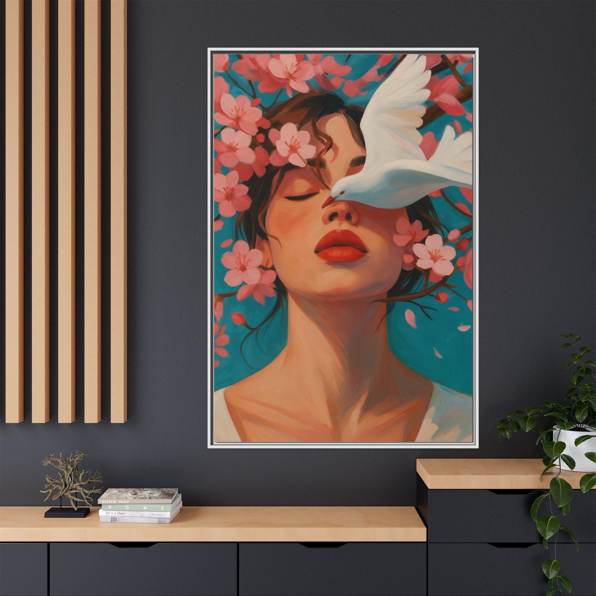 Pink Floral Serenity Dove