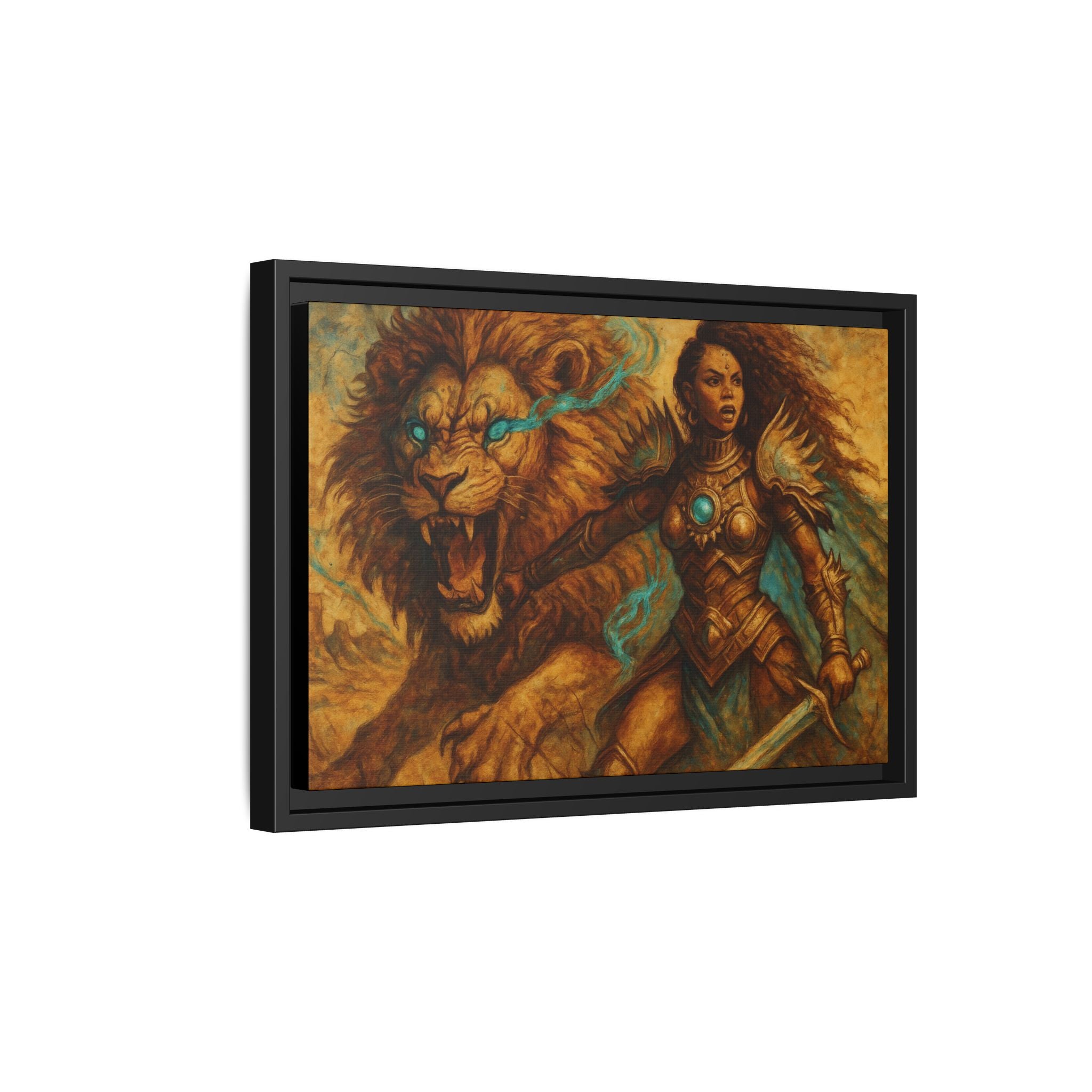 Fantasy Lion and Warrior