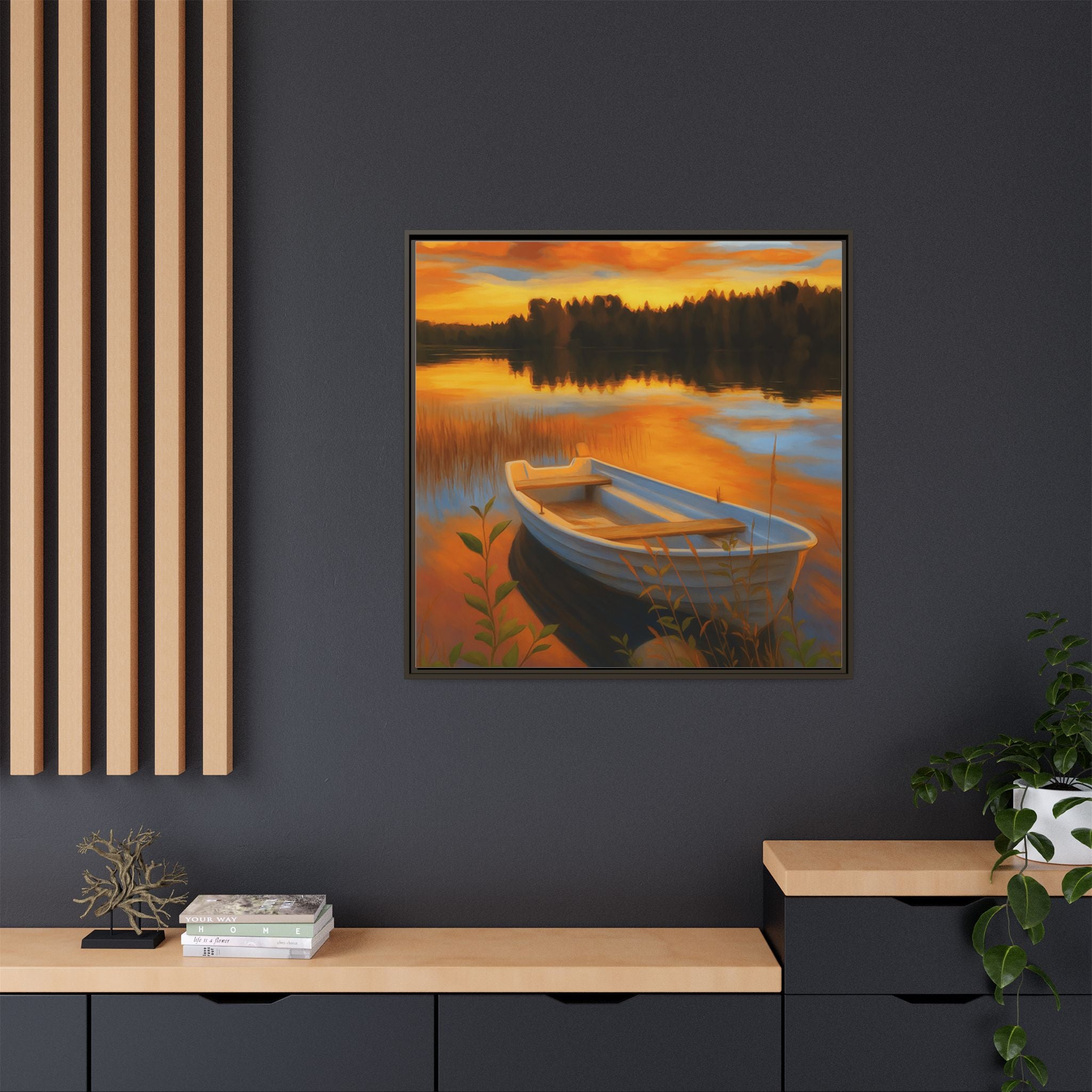 Sunset Boat Reflections