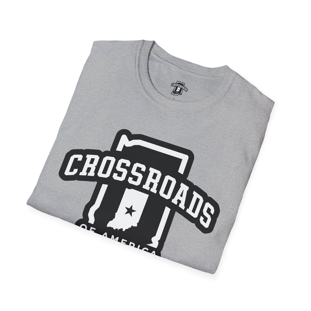 Crossroads of America Indiana T‑Shirt — Retro State Outline Tee