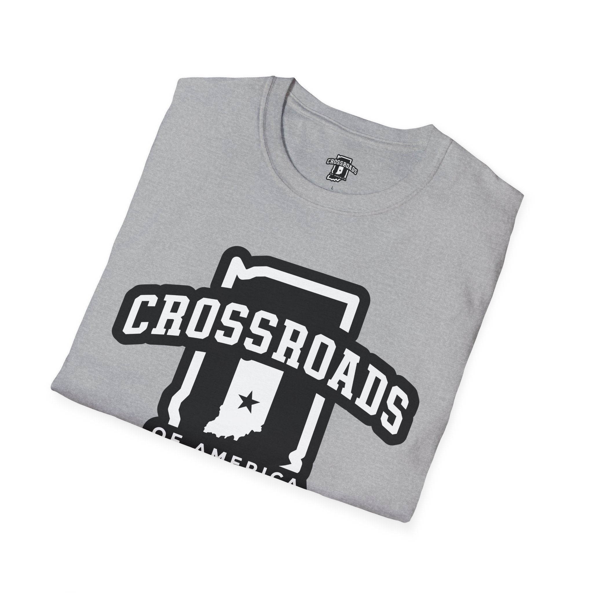 Crossroads of America Indiana T‑Shirt — Retro State Outline Tee