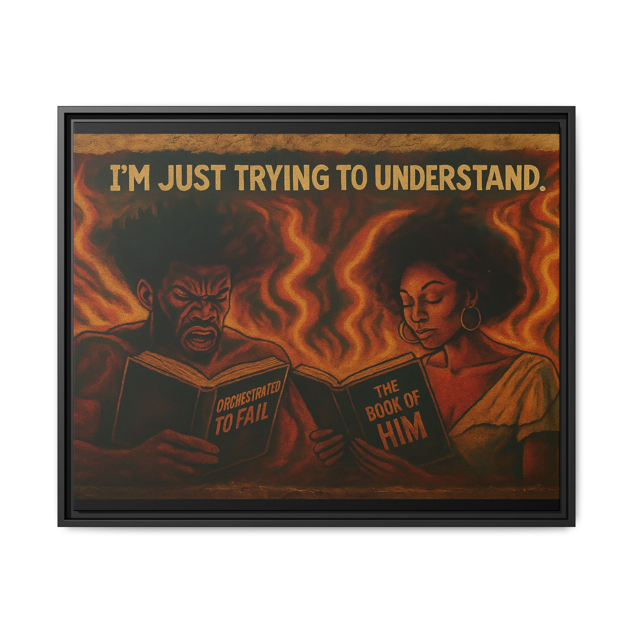 Colorful Motivational Wall Art, Inspirational Home Decor, Black Art Print, Gift for Parents, Empowerment Artwork, Framed Canvas