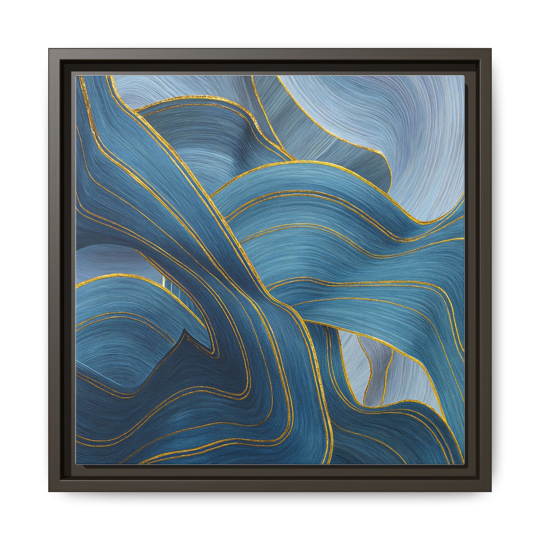Blue Swirl Golden Trim