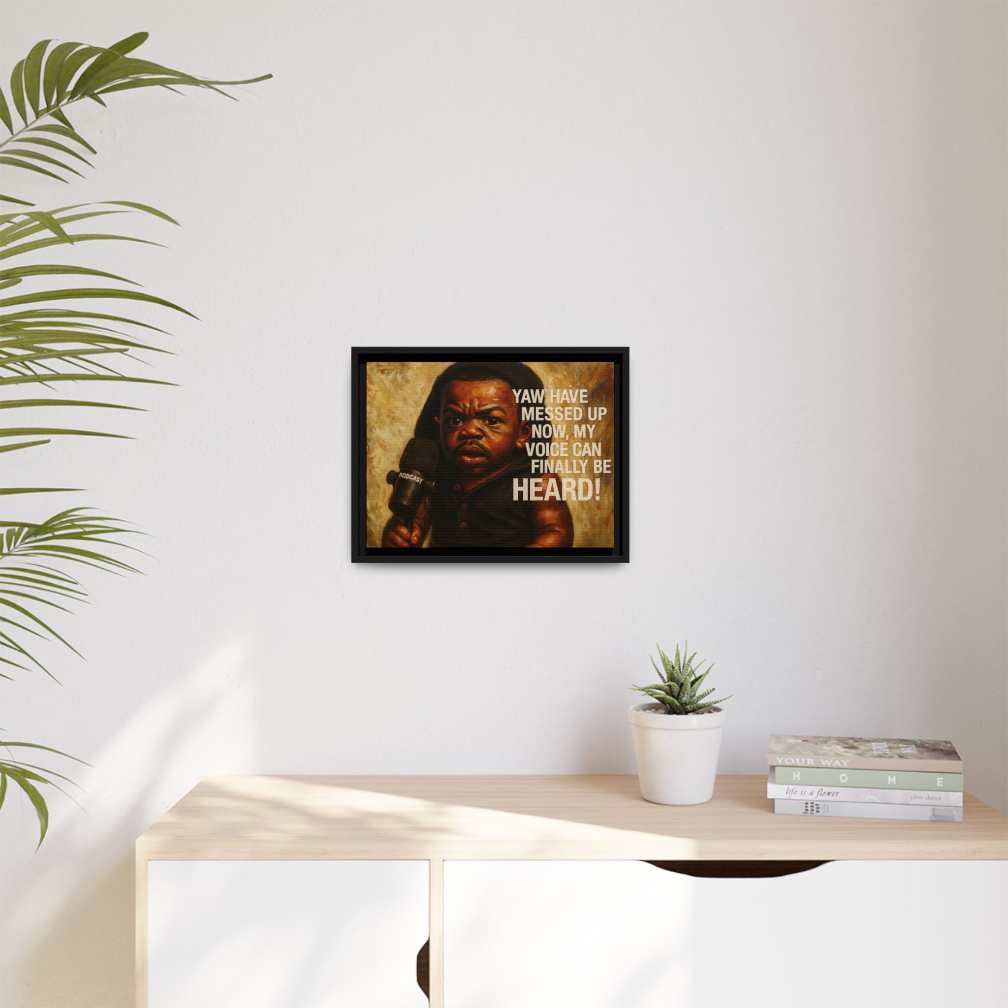 Framed Art Print of Empowering Voice Illustration, Home Decor, Gift for Podcasters, Unique Wall Art, Inspiring Room Accent