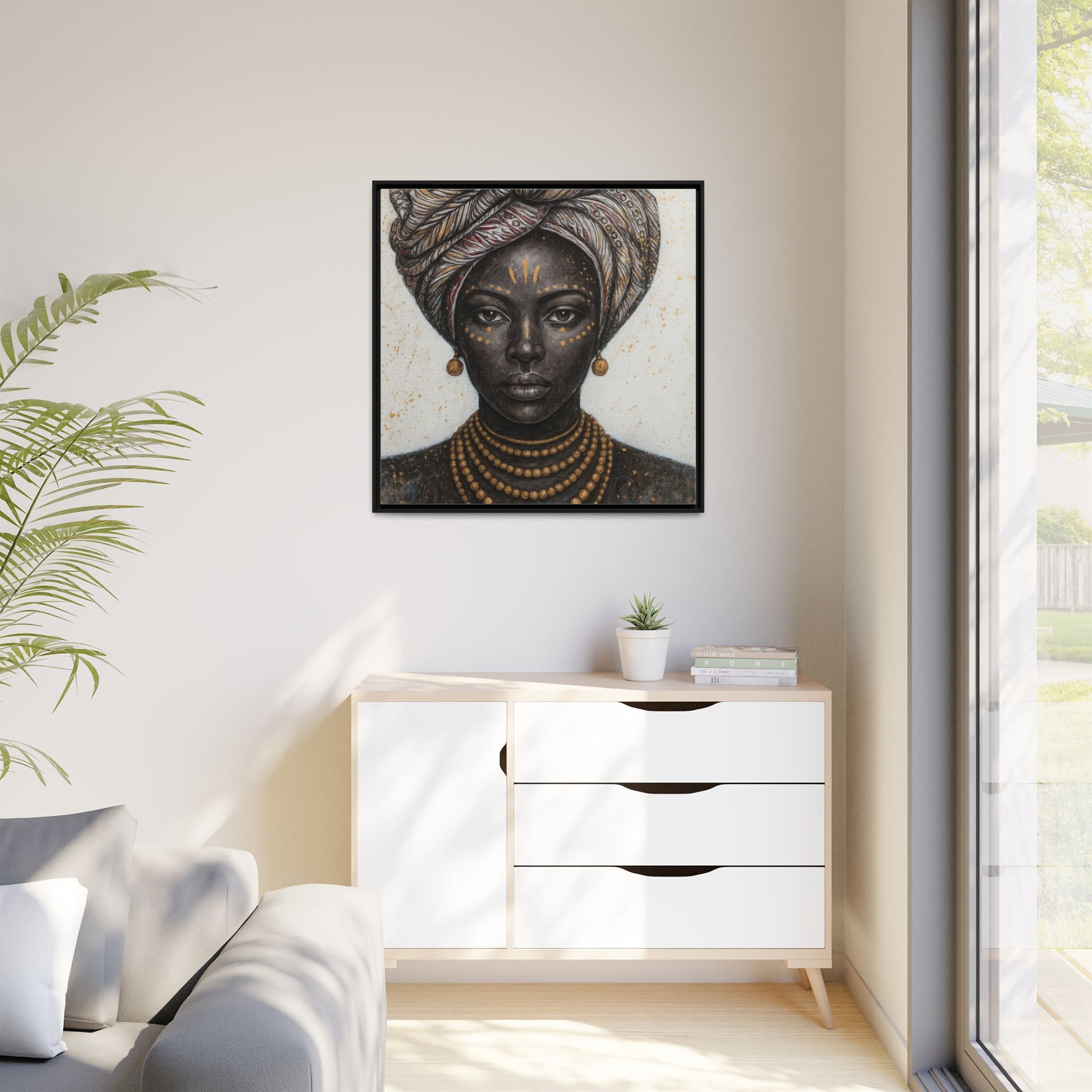 White Artistic African Lady