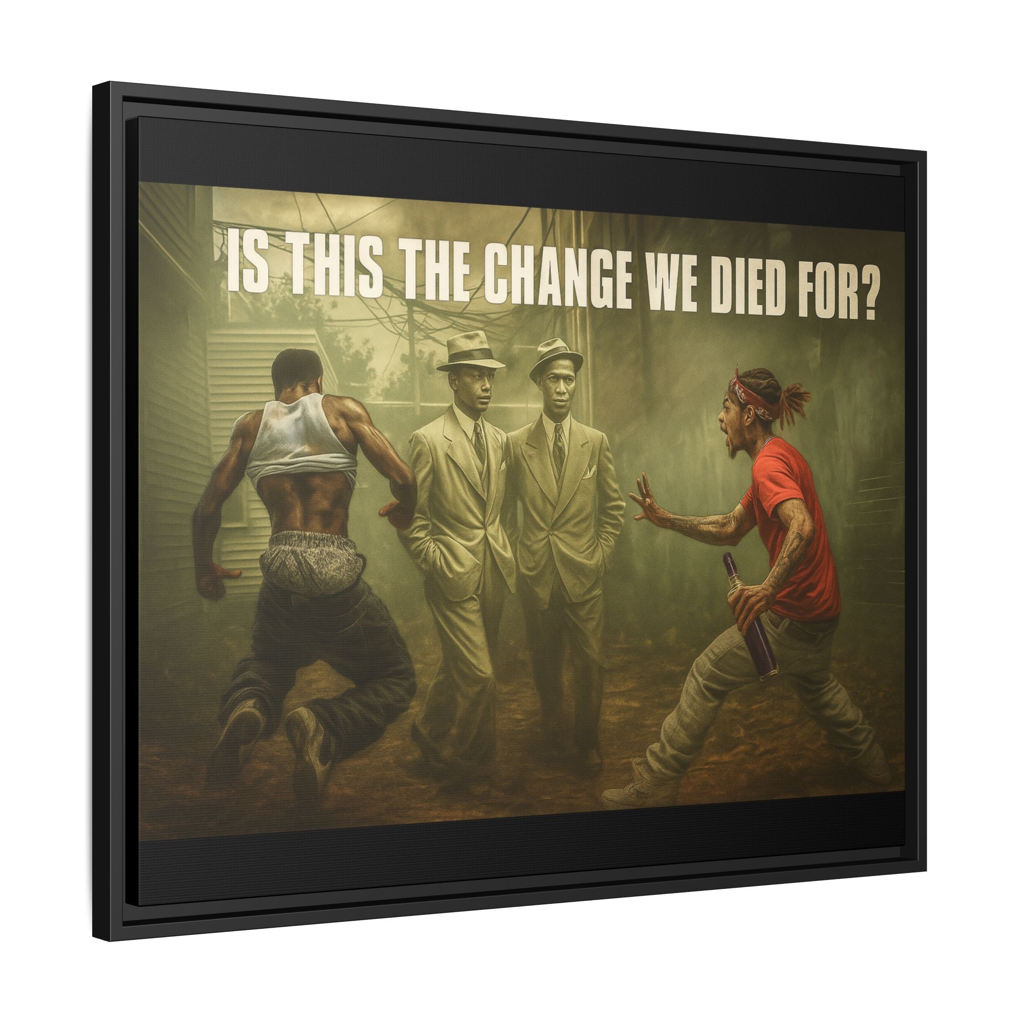 Framed Art Print: 'Is This The Change We Died For?' - Social Commentary Wall Decor, Black History Art, Motivational Home Decor, Gift [...]