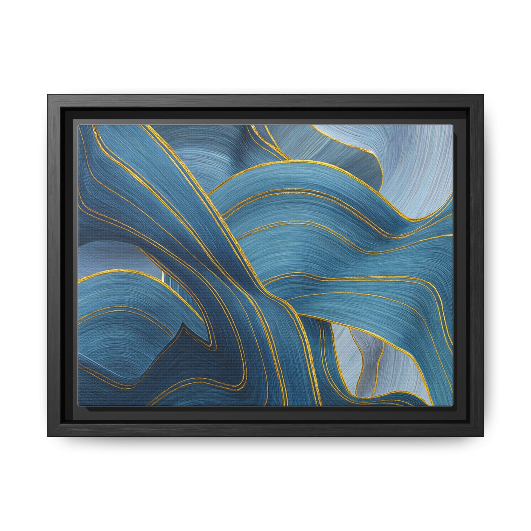 Blue Swirl Golden Trim